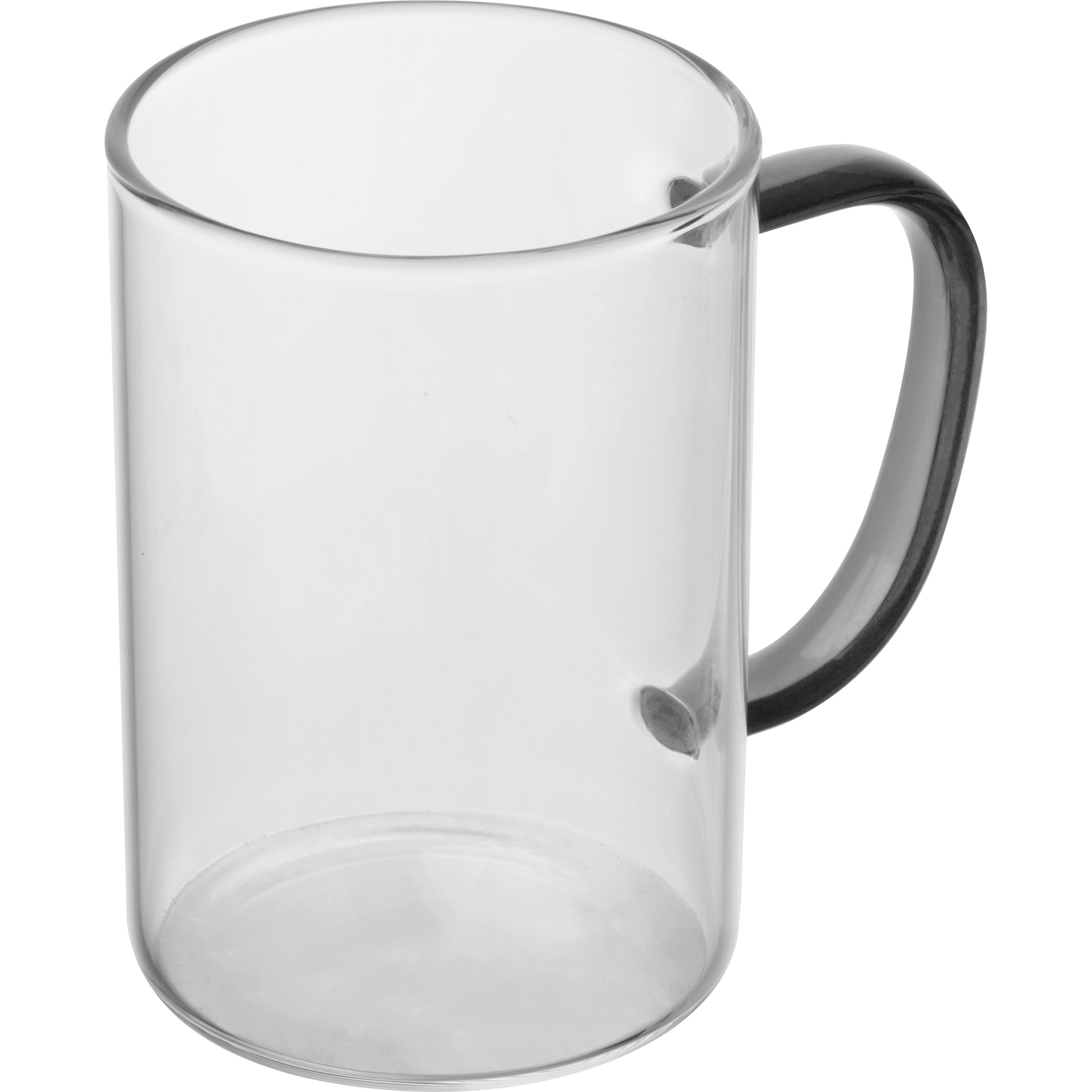 Glastasse mit farbigem Henkel, 250ml Glastasse mit farbigem Henkel, 250ml