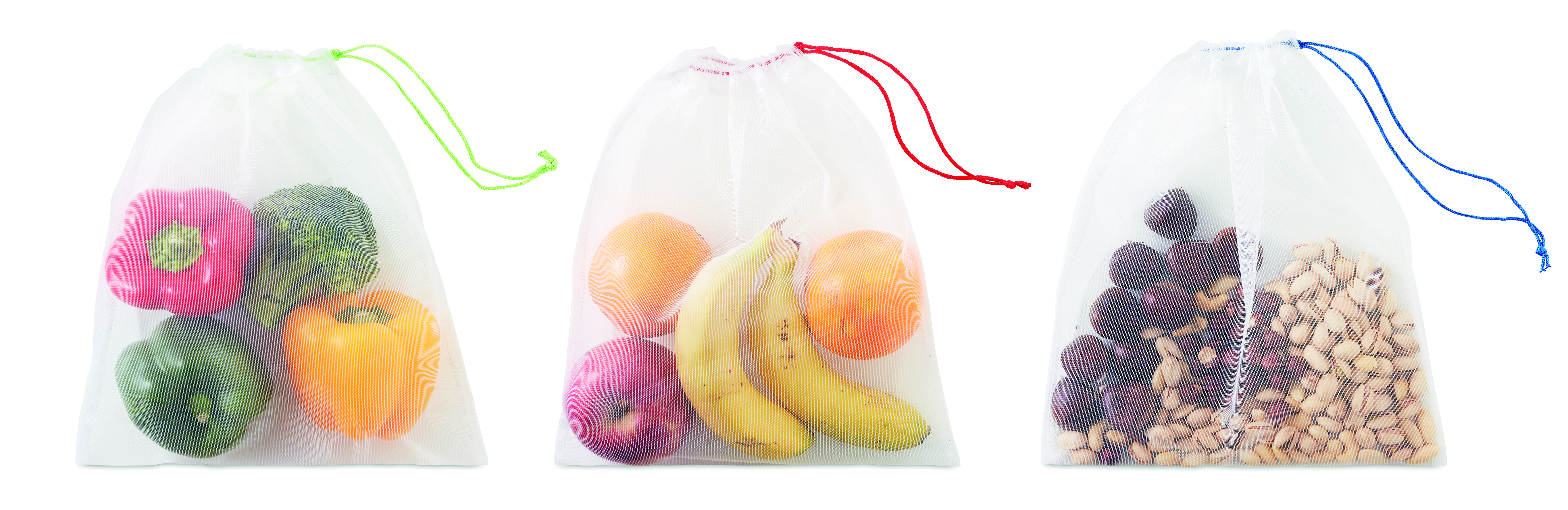 Obst / Gemüsenetze 3teilig VEGGIE SET RPET