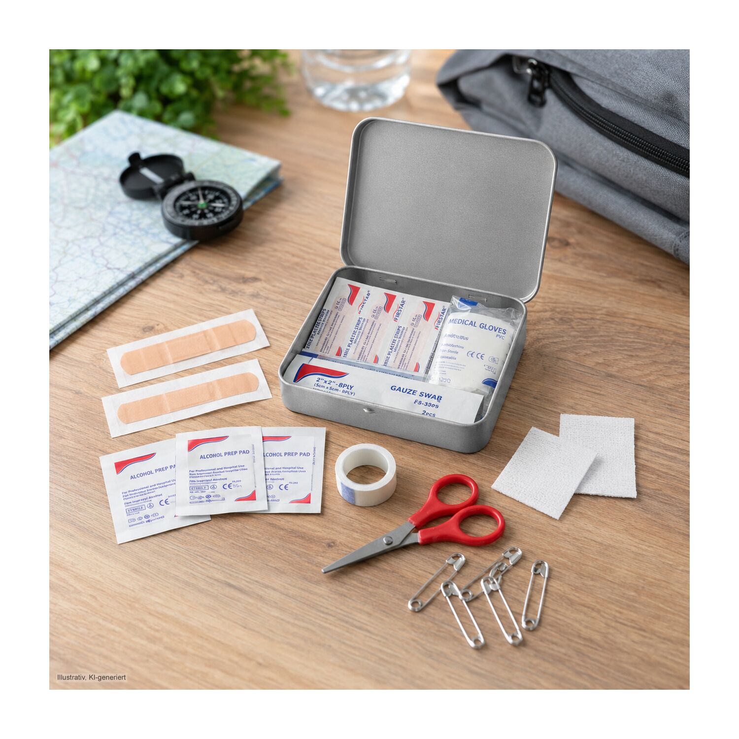 First Aid Box Compact, 27-teilig in Metalldose