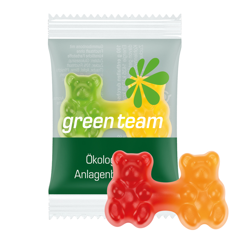 Trolli Team Gummibärchen Premium, transparente kompostierbare Folie