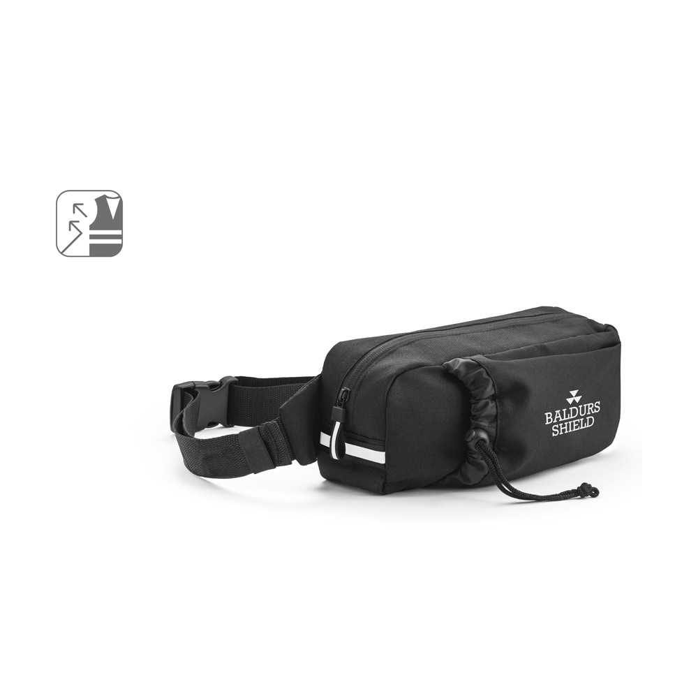 DELFOS POUCH Gürteltasche aus 300D recyceltem Polyester und 600D recyceltem Polyester mit reflektierenden Elementen