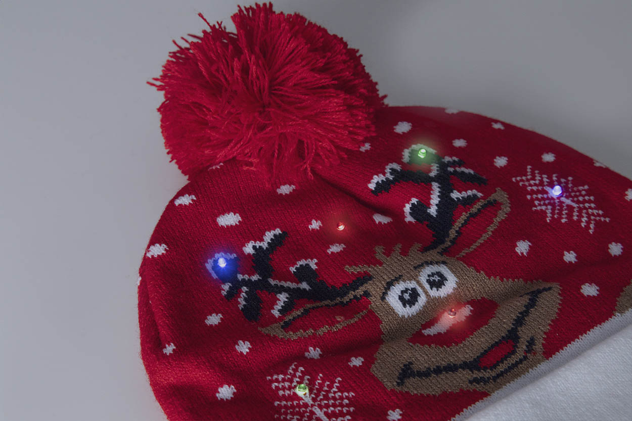 Weihnachts-LED-Wintermütze, Rentier Norrsken