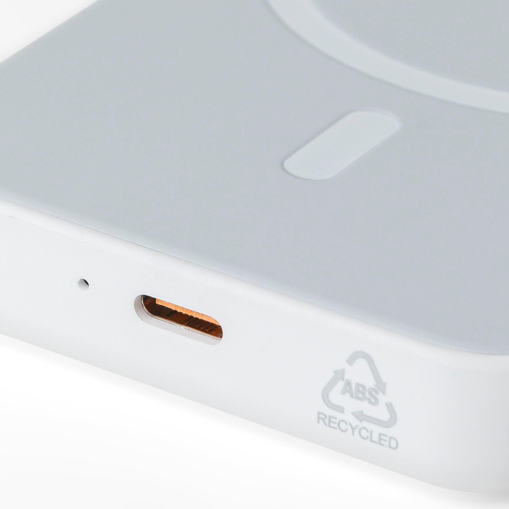 Powerbank mit kabellosem Ladegerät Miren | Recycelt | 5.000 mAh | MagSafe-kompatibel