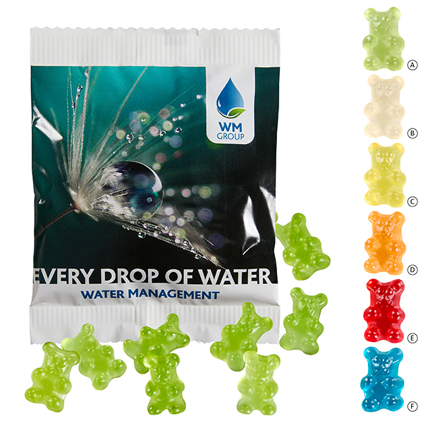 Unifarbene Premium-Bärchen, 20 g im konventionellen Tütchen Unifarbene Premium-Bärchen, 20 g im konventionellen Tütchen