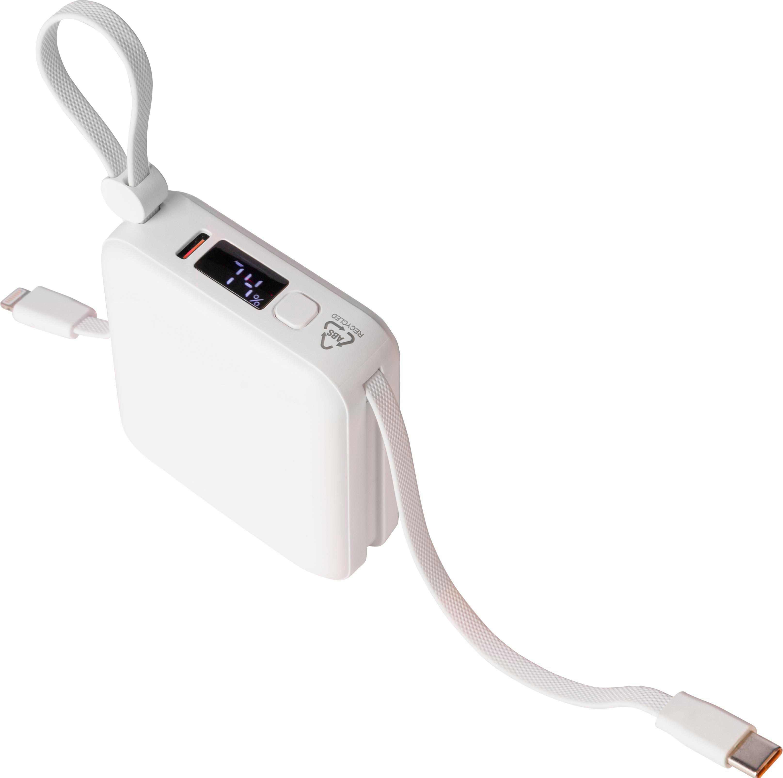 Recycelte ABS-Powerbank Jona