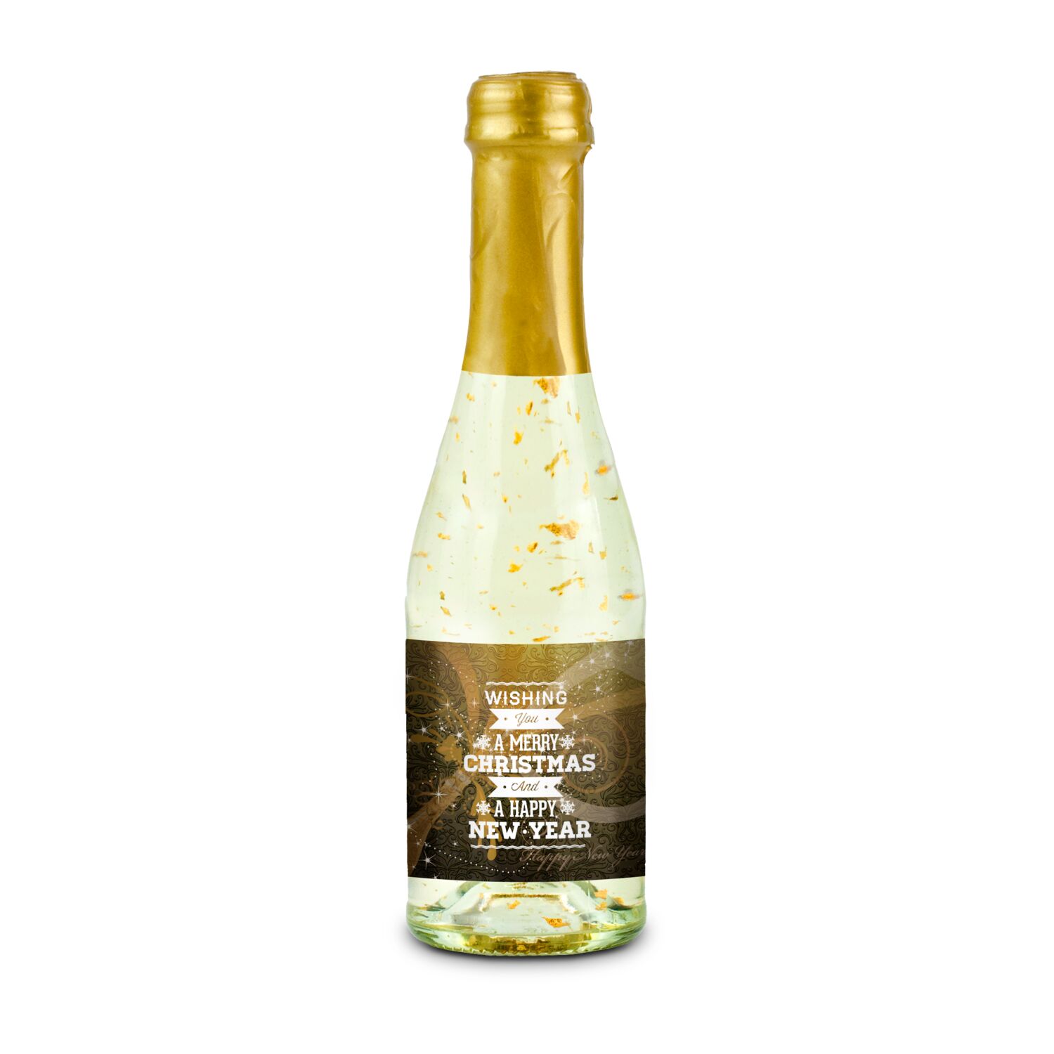 Piccolo Golden Flakes - Flasche klar - Kapselfarbe Gold, 0,2 l