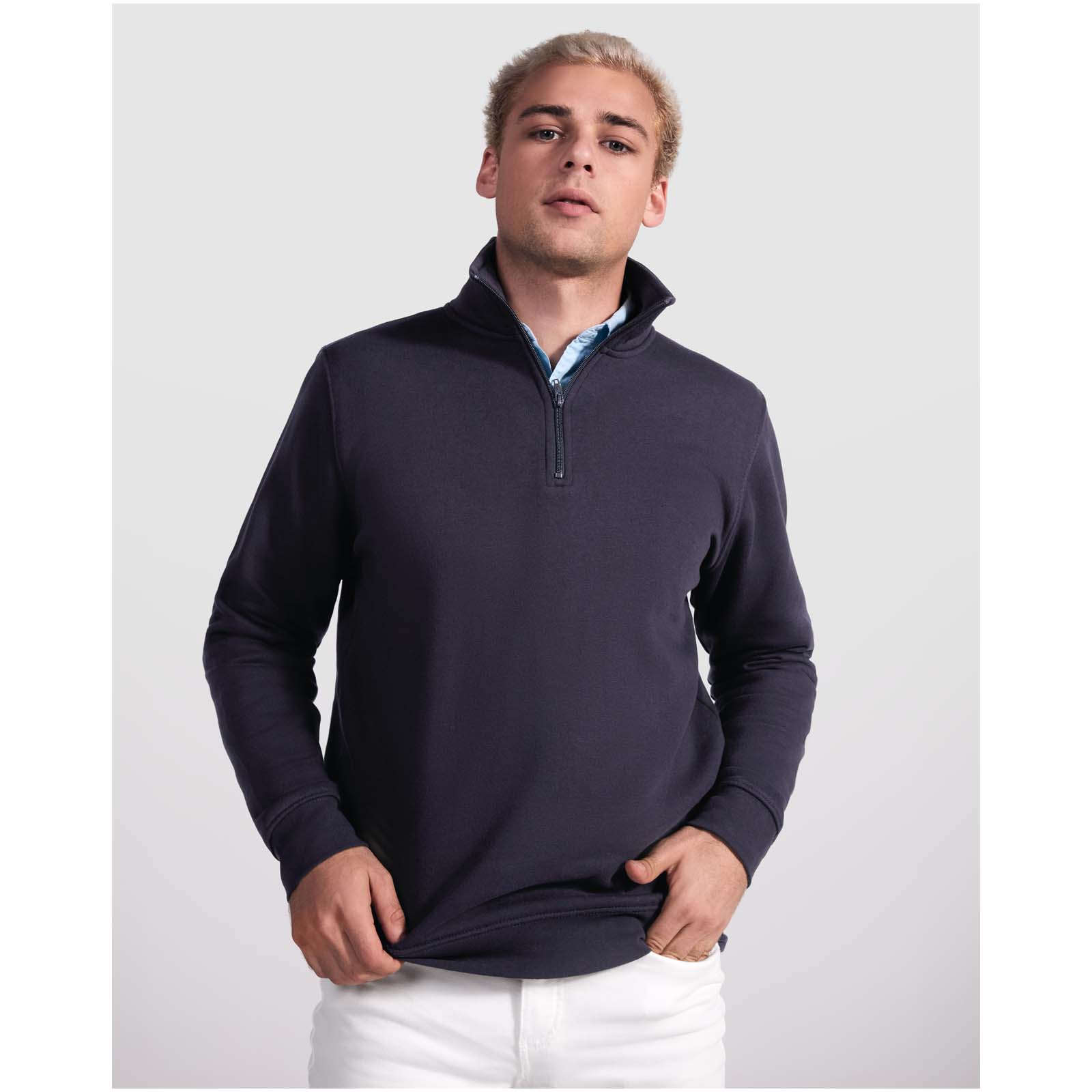 Aneto Pullover mit Viertelreißverschluss