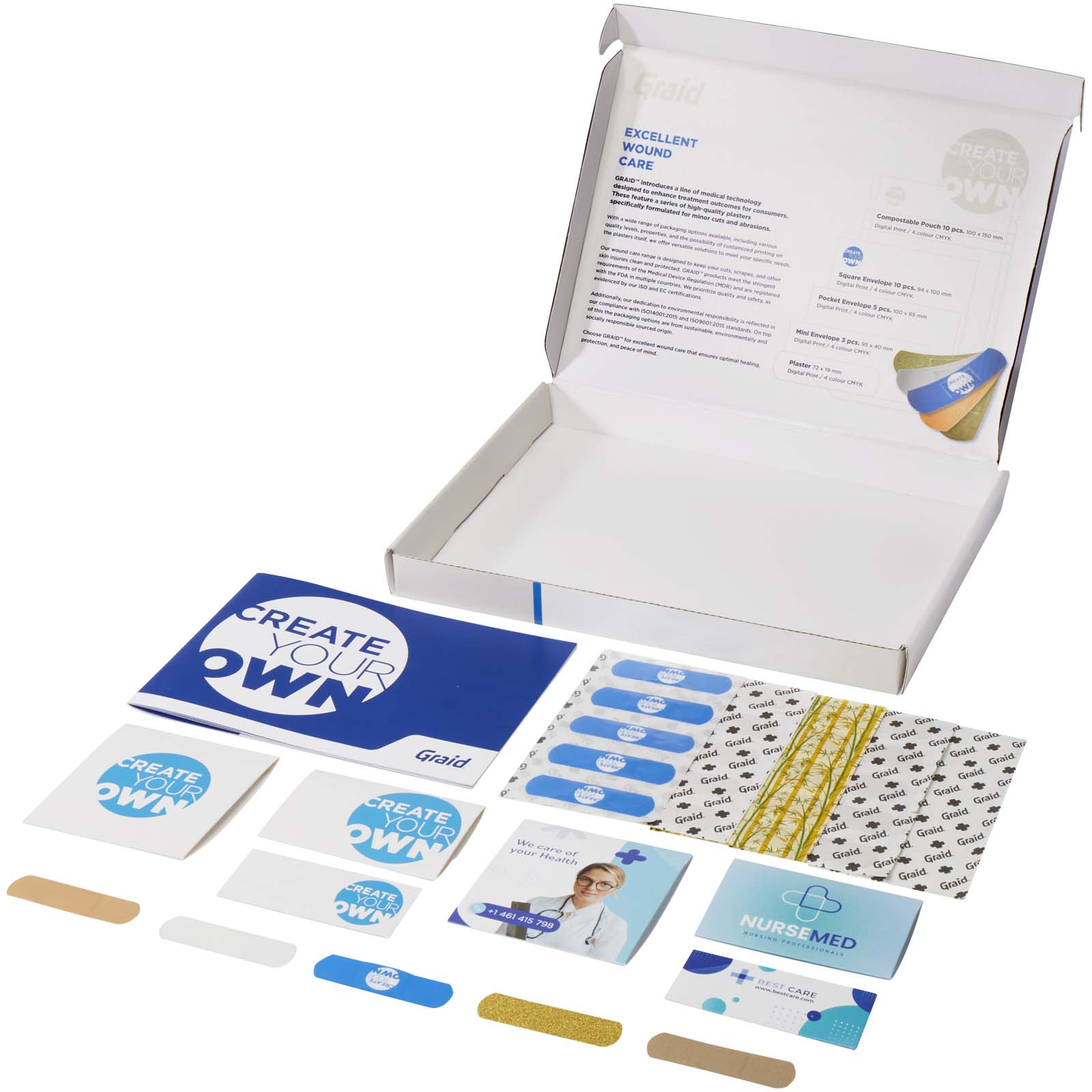 Musterbox mit Pflastern