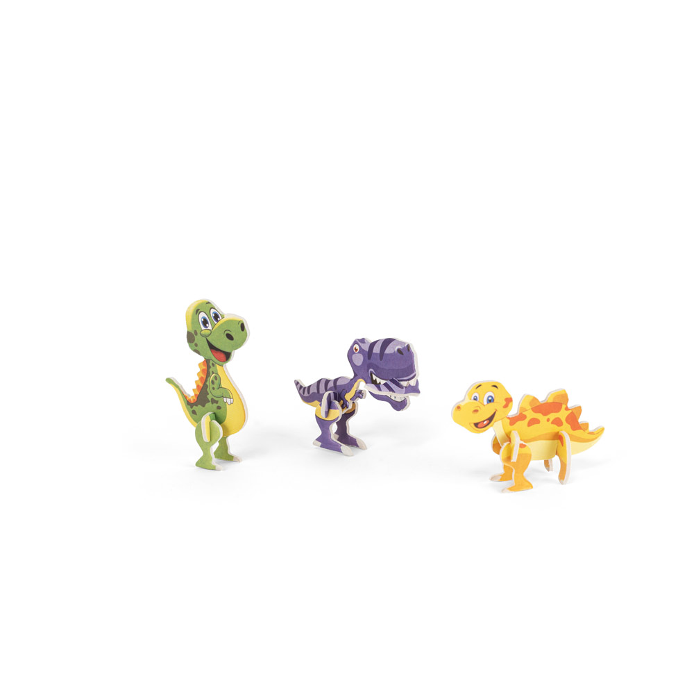 DINOSAURUS 3D-Puzzle in Dinosaurierform aus Papier