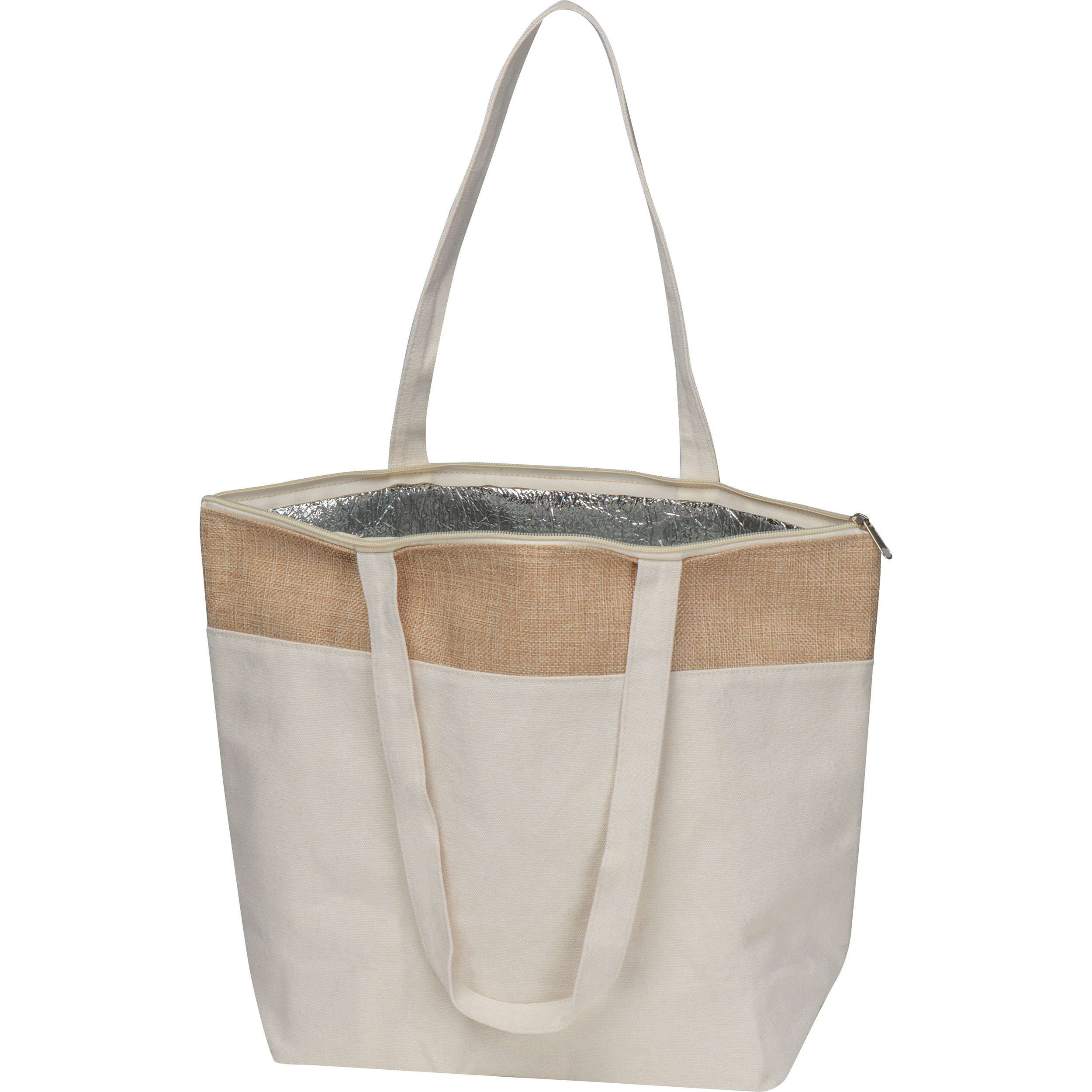 Kühltasche aus Baumwolle und Jute Kühltasche aus Baumwolle und Jute