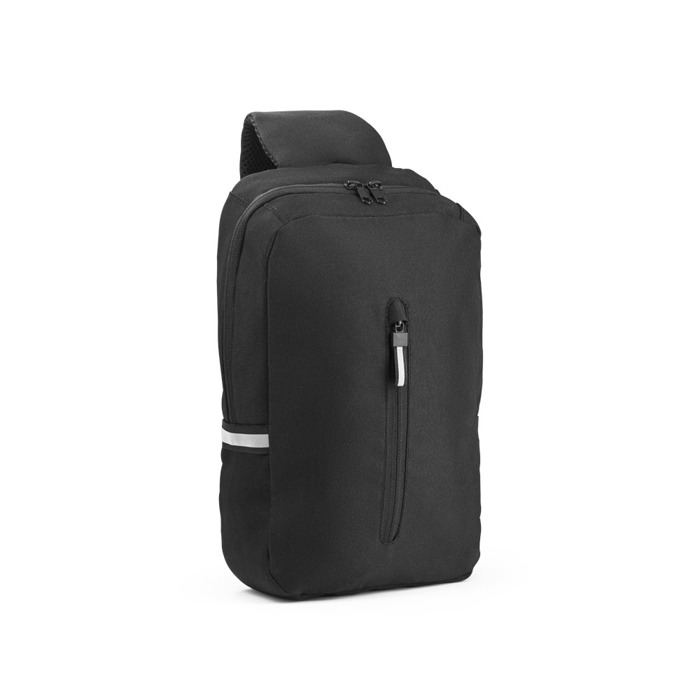 DELFOS Rucksack mit einem Schultergurt aus 300D recyceltem Polyester und 600D recyceltem Polyester, mit 210D-Futter aus recyceltem Polyester