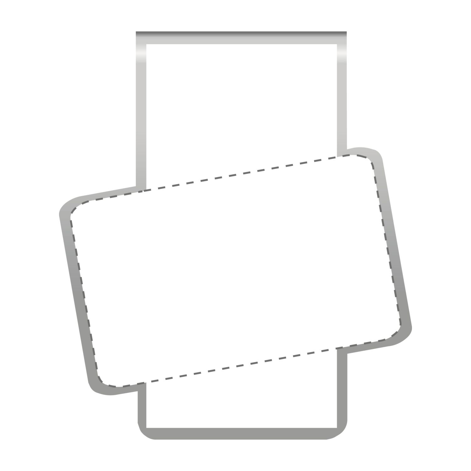 ROMINOX® Mehrweg-Büroklammer Shape Clip Variante B, idealer Mailingartikel für Dokumente, bis zu 18 Seiten Klemmkraft