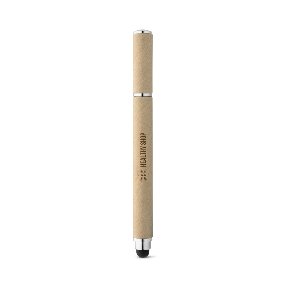 PAPYRUS Kugelschreiber aus Kraftpapier und ABS mit Touchpen-Spitze