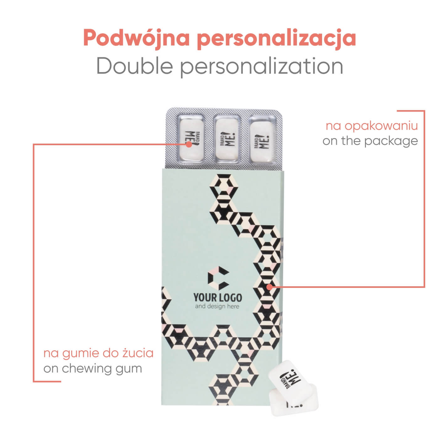 Brand Me! Mints Kaugummi in Blisterverpackung 12 Stk