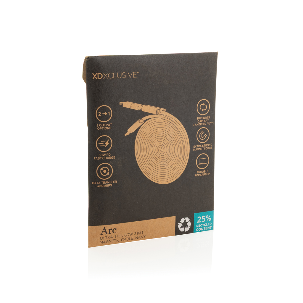 Arc ultradünnes 60W 2-in-1 Magnetkabel