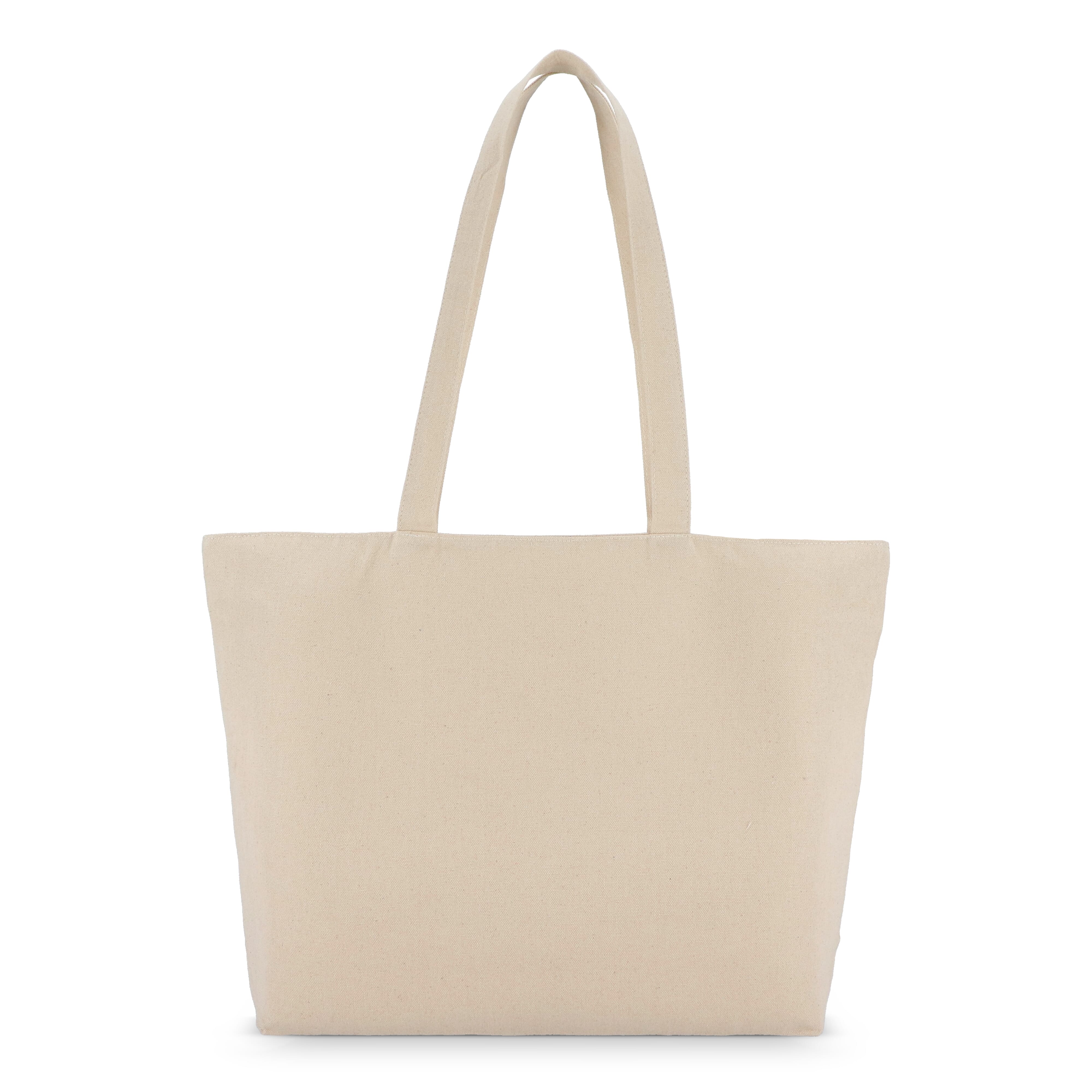 Baumwoll-Tragetasche mit Reißverschluss OEKO-TEX® 47 x 11 x 35cm 320g / m²