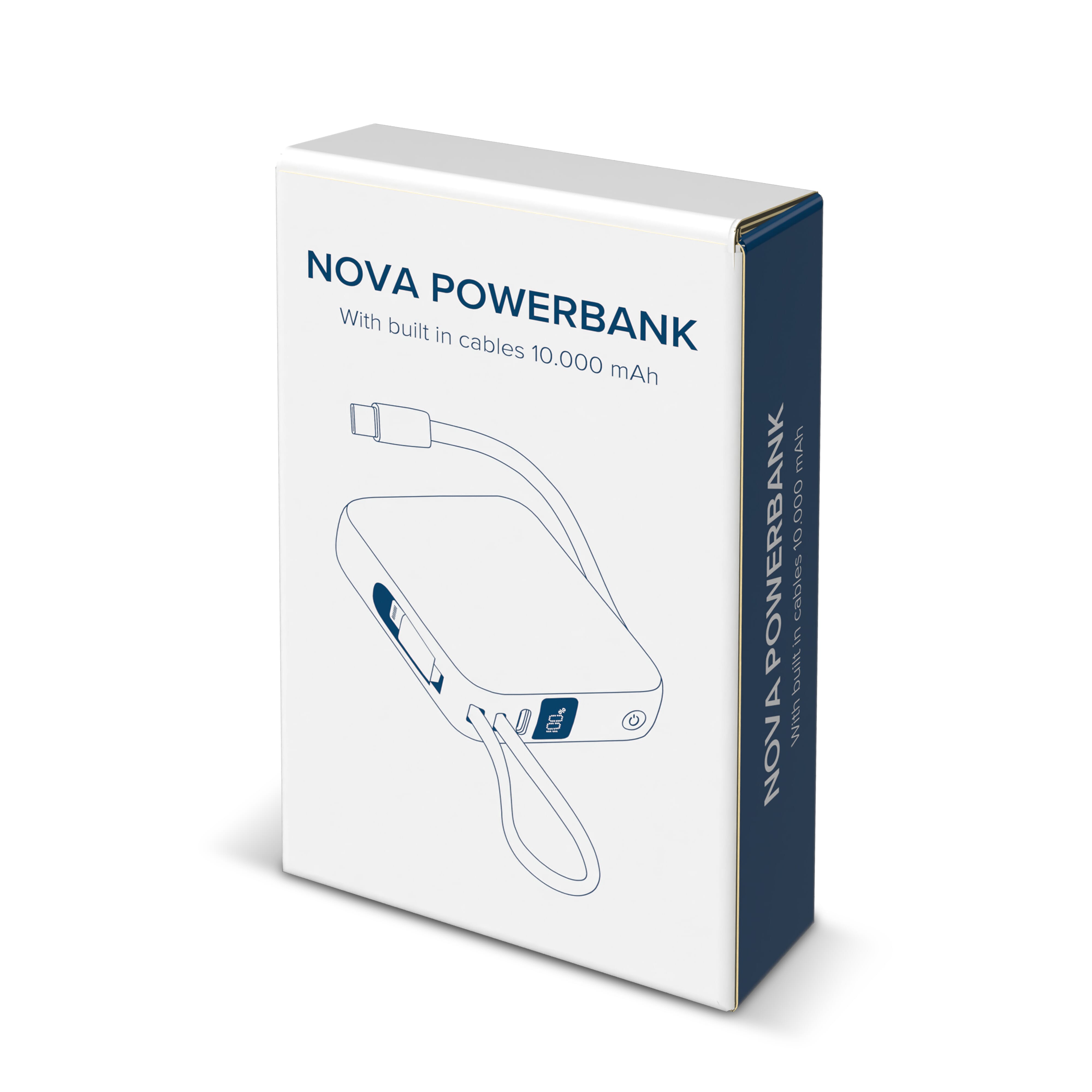 Nova Powerbank 22,5 W Power Delivery mit integrierten Kabeln 10.000 mAh