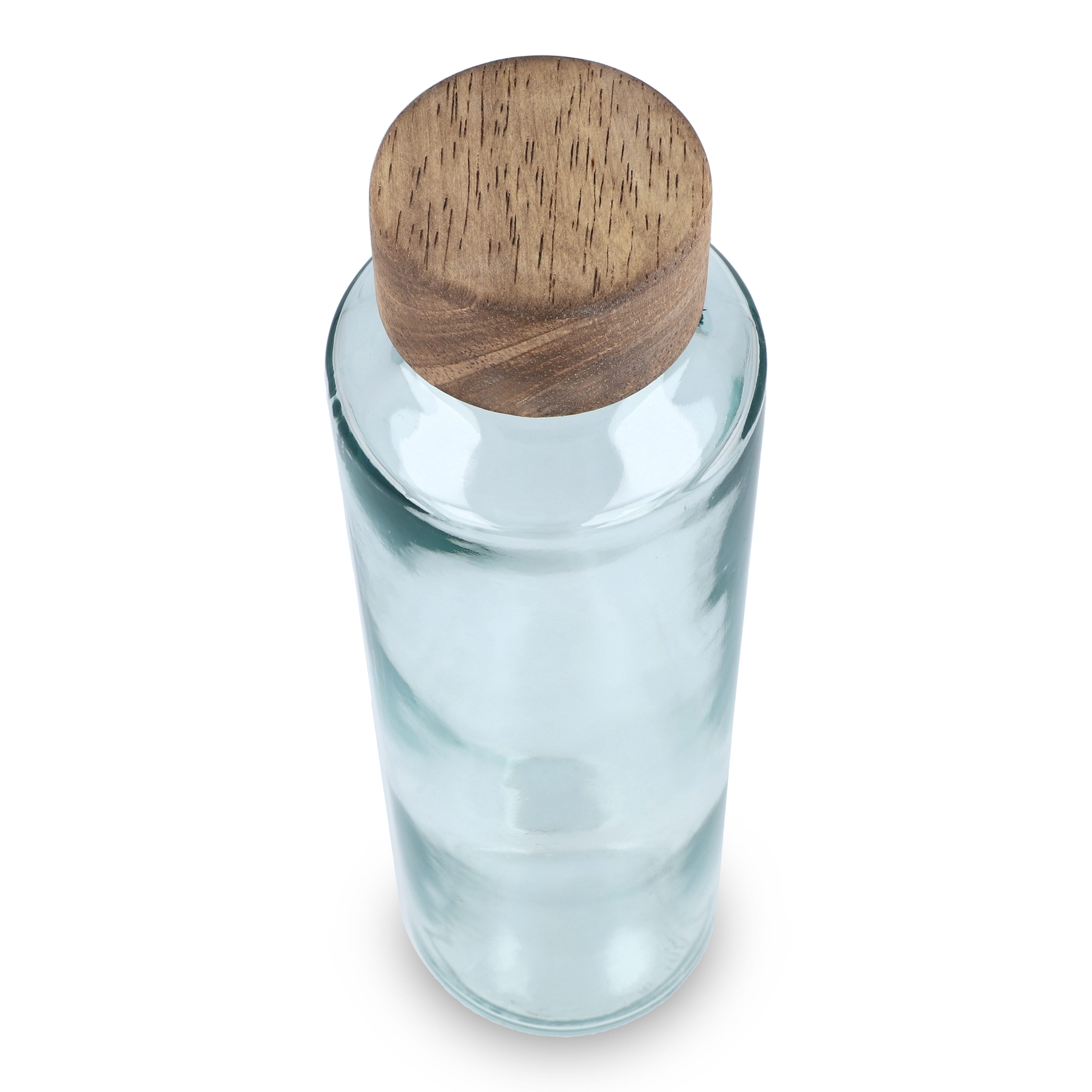 InSideOut Recycelte Glaswasserflasche ReuuZ mit Holzverschluss 650 ml