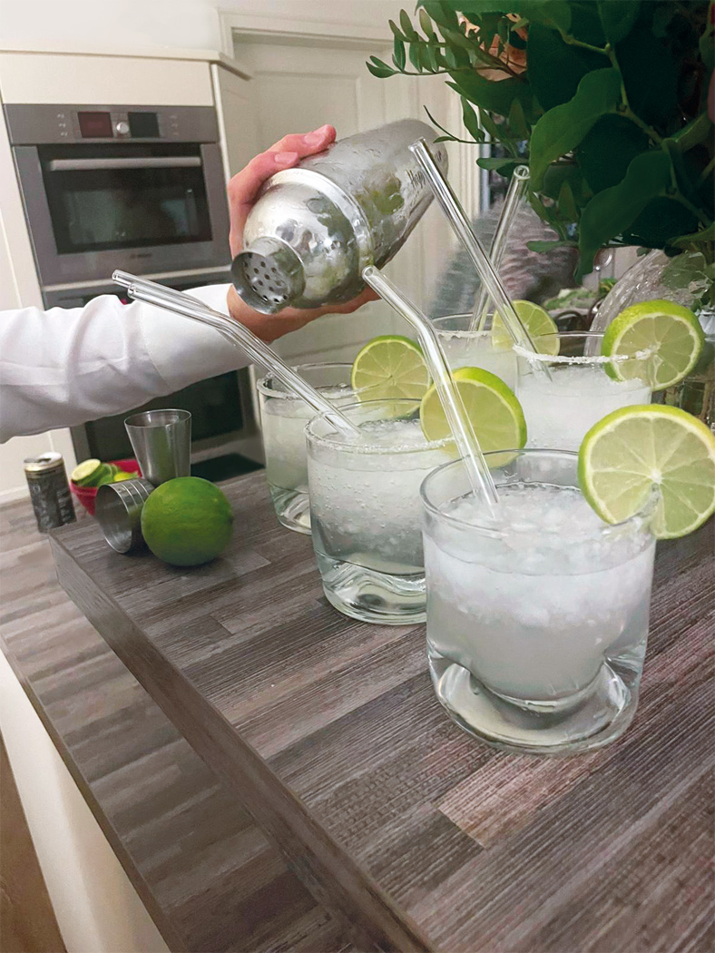 Glas-Strohhalm Set DRINK TOGETHER