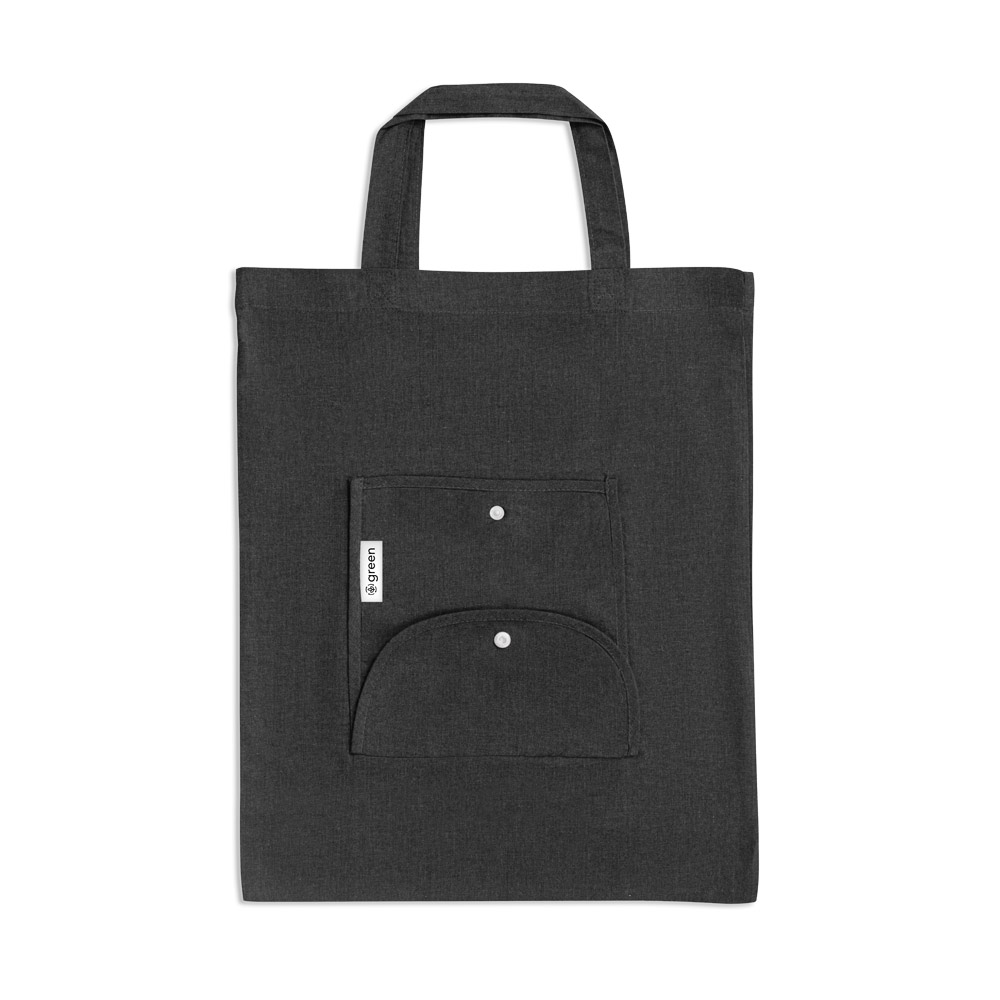 SIENA Faltbare Tasche aus Baumwolle (50%), receycelte Baumwolle (30%) und Polyester (20% rPET) (140 g / m²)