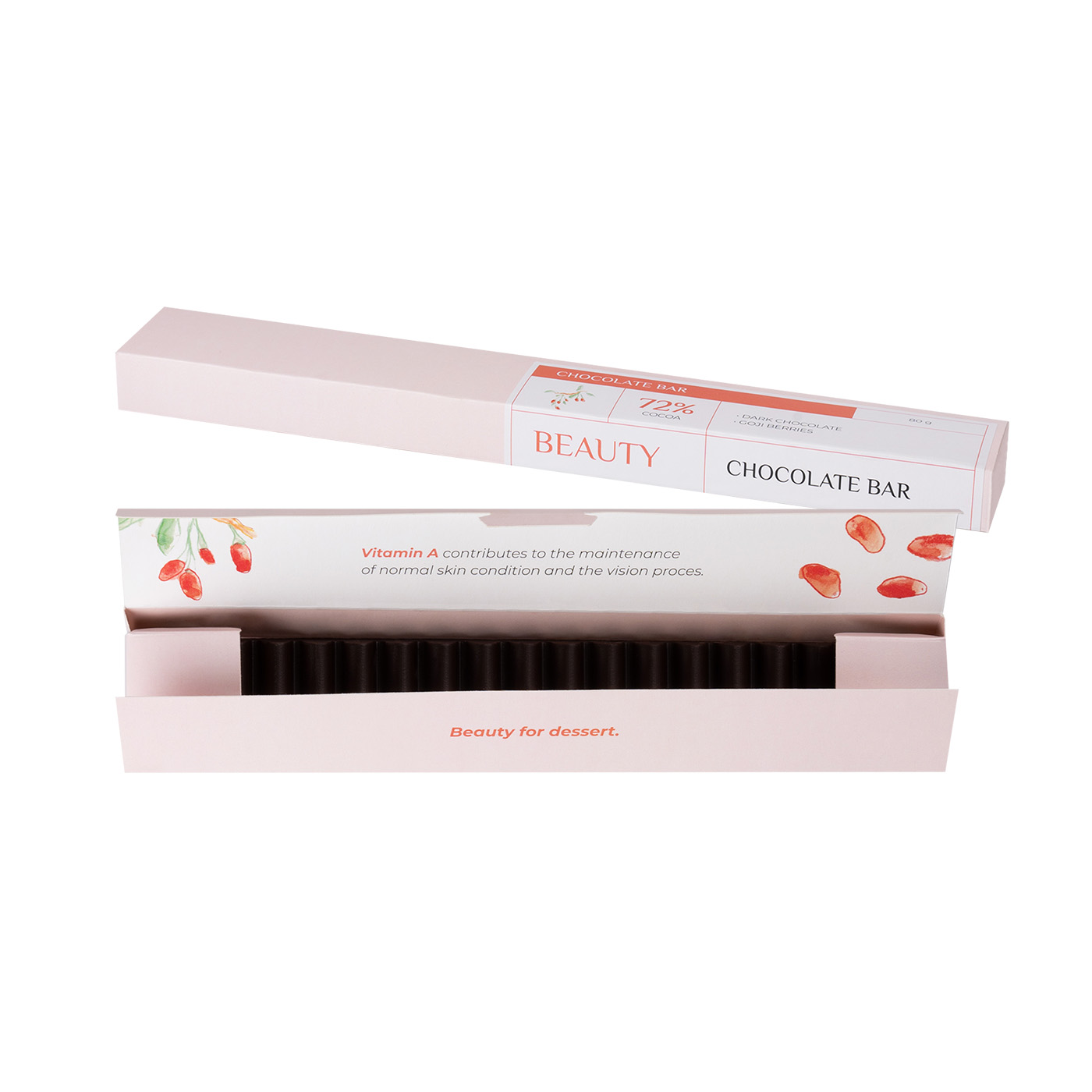 Beauty Dunkler Schokolade Riegel 80 G