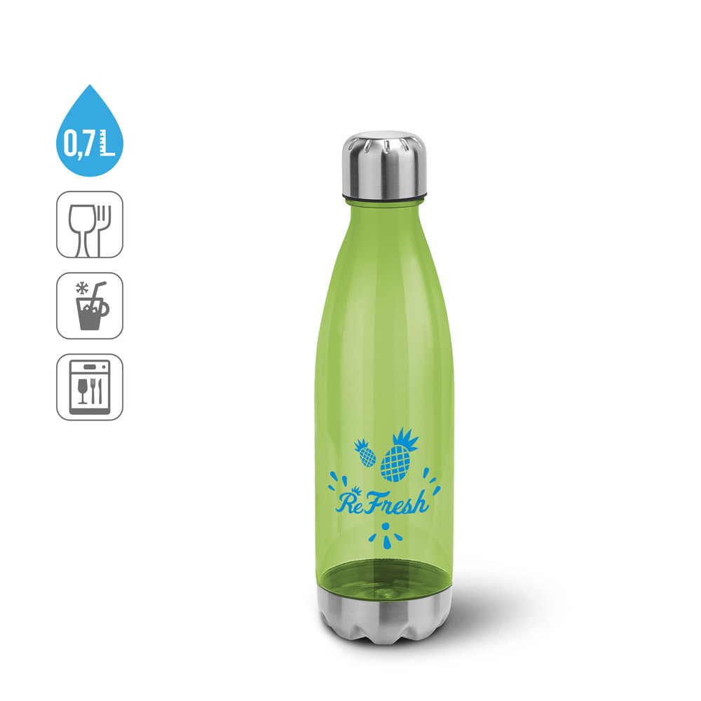 ANCER Sportflasche aus AS und Edelstahl 700 ml