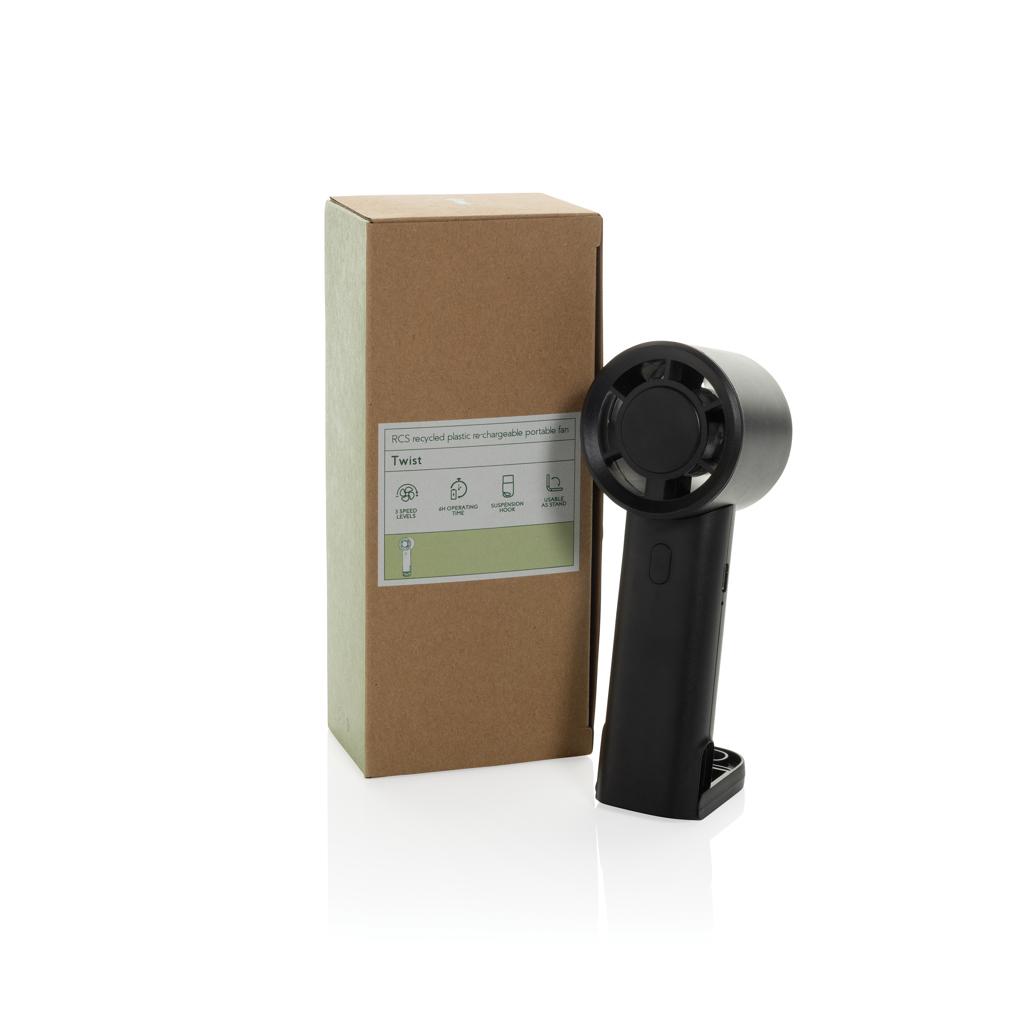 Twist wiederaufladbarer tragbarer Ventilator aus RCS rABS