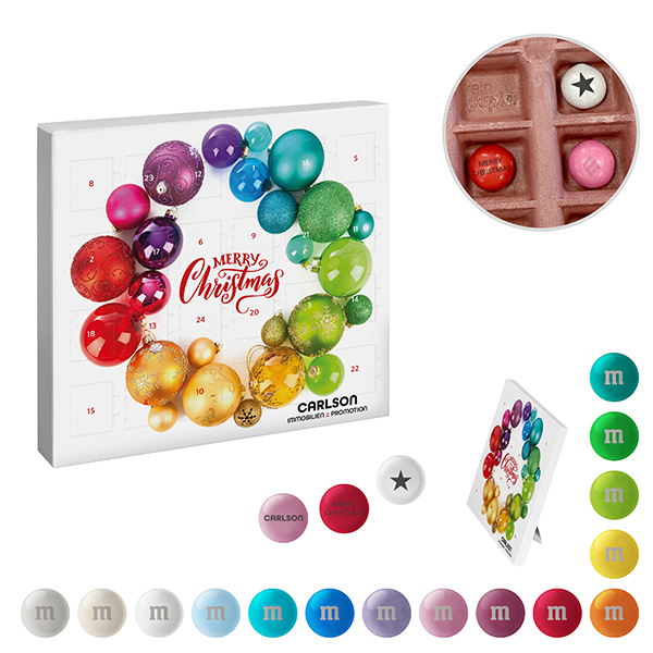 Reinpapier® Mini-Adventskalender mit personalisierten M&M'S® Schokolinsen Reinpapier® Mini-Adventskalender mit personalisierten M&M'S® Schokolinsen