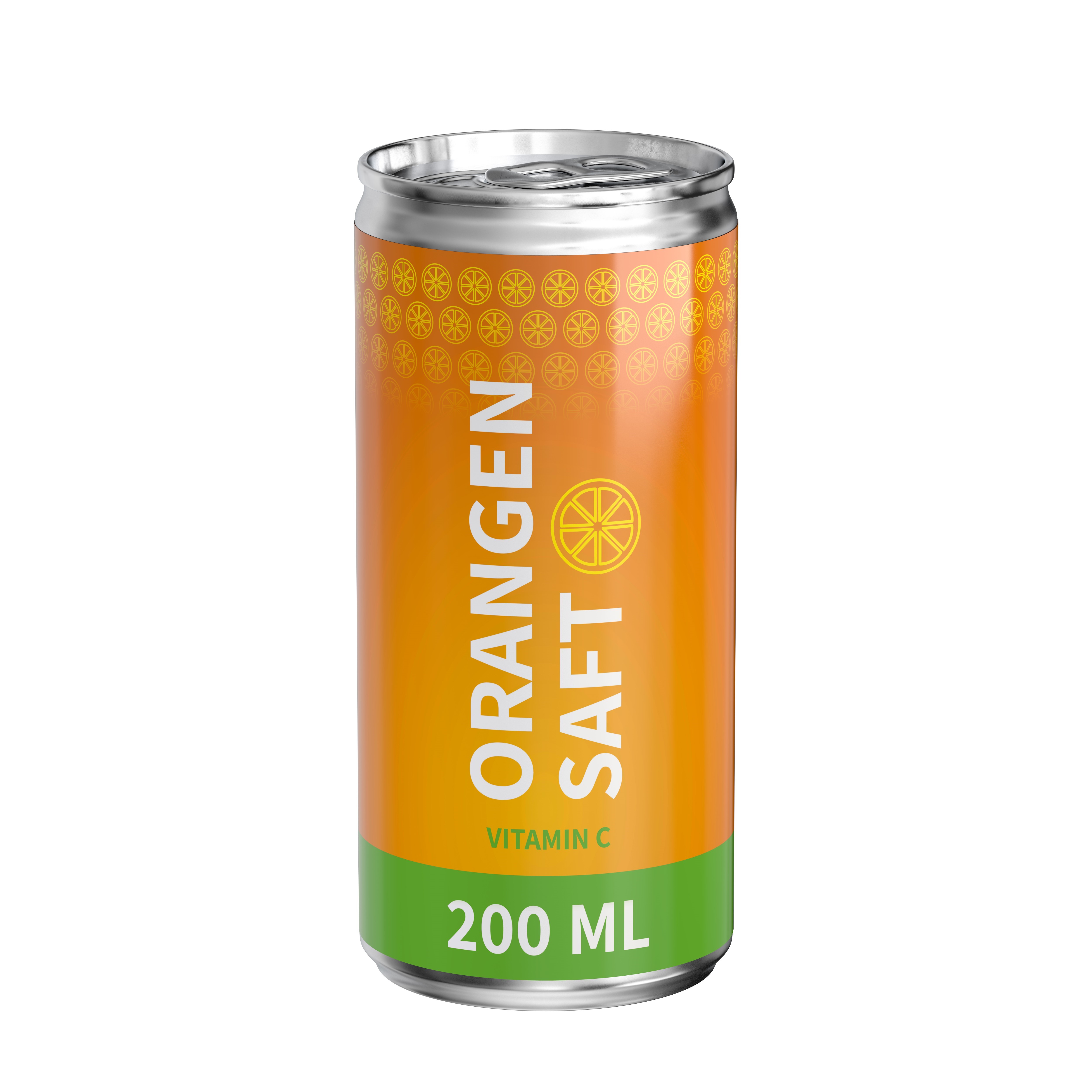 200 ml Orangensaft (Dose) - Body Label 200 ml Orangensaft (Dose) - Body Label