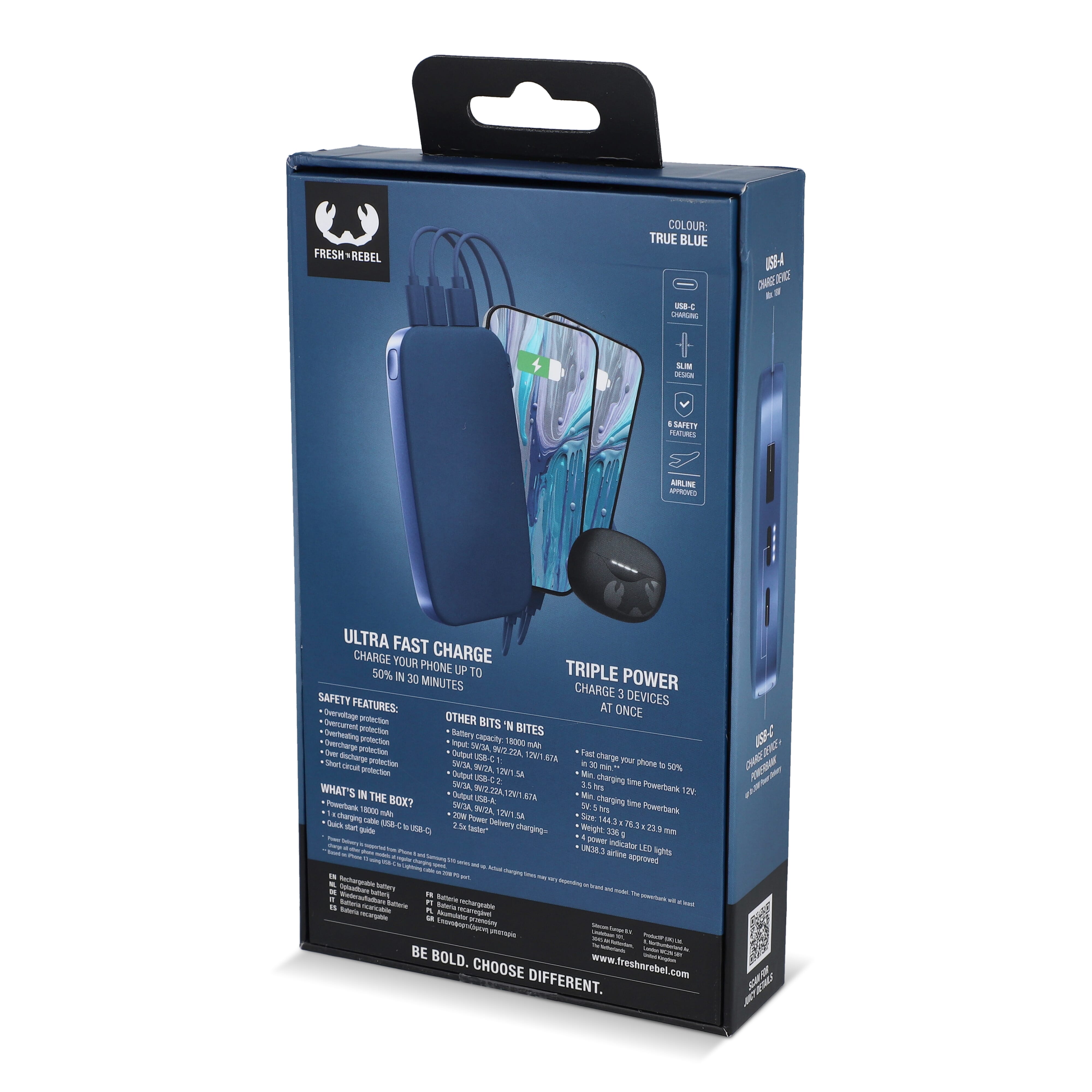 Fresh 'n Rebel Powerbank 18000mAh USB-C Fast Charging 20W