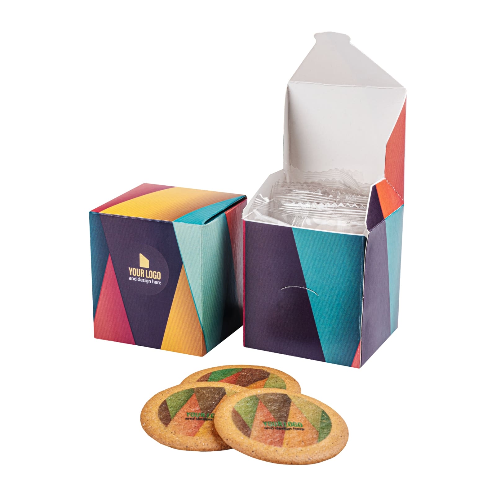 Werbekekse Logo Keks Box 6 Stück