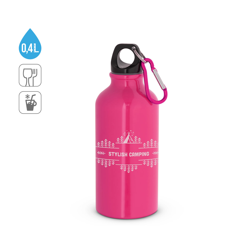 LANDSCAPE S Aluminium-Sportflasche mit Karabiner 400 ml