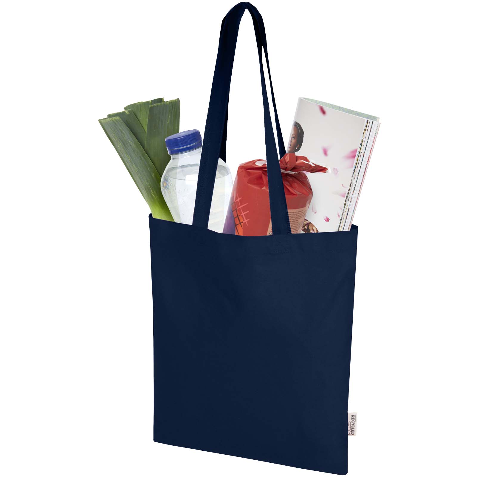Madras Blend 140 g / m² Tragetasche aus GRS-recycelter Baumwolle 7L