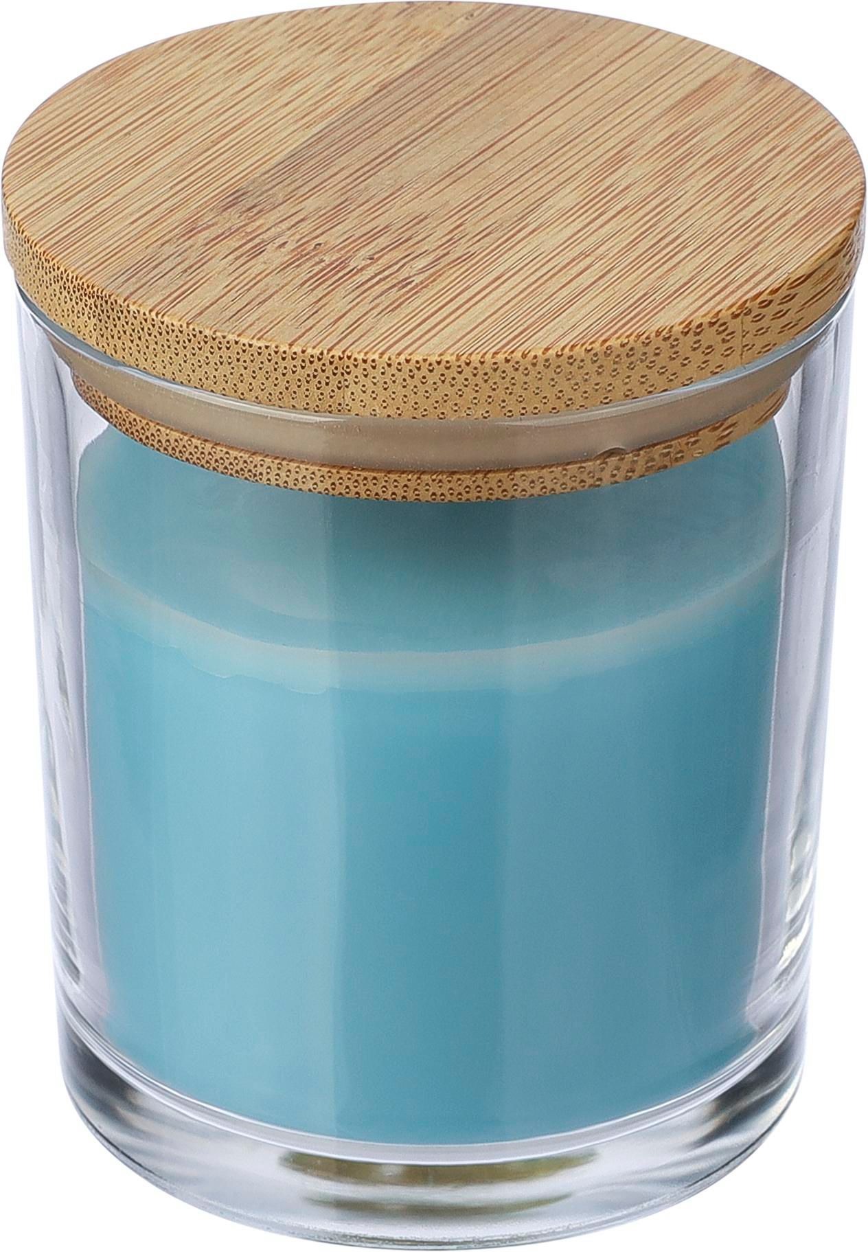 Kerze Riven | Glas mit Bambusdeckel