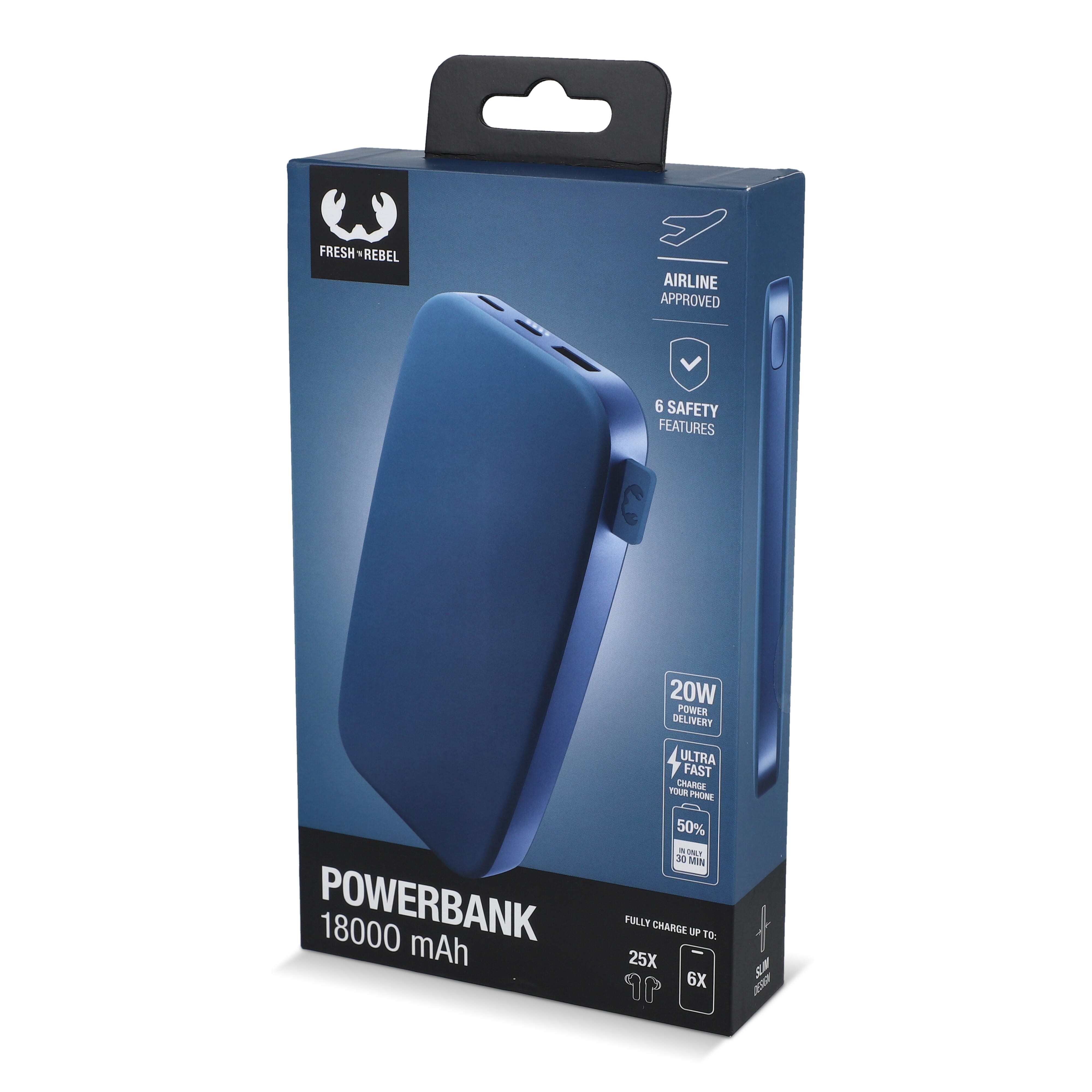 Fresh 'n Rebel Powerbank 18000mAh USB-C Fast Charging 20W