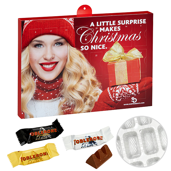 Premium Präsent-Adventskalender mit Toblerone-Mix Premium Präsent-Adventskalender mit Toblerone-Mix