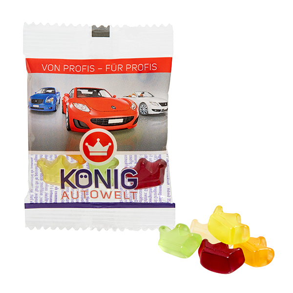 Fruchtgummi INDIVIDUELL 10 g im kompostierbaren Tütchen Fruchtgummi INDIVIDUELL 10 g im kompostierbaren Tütchen