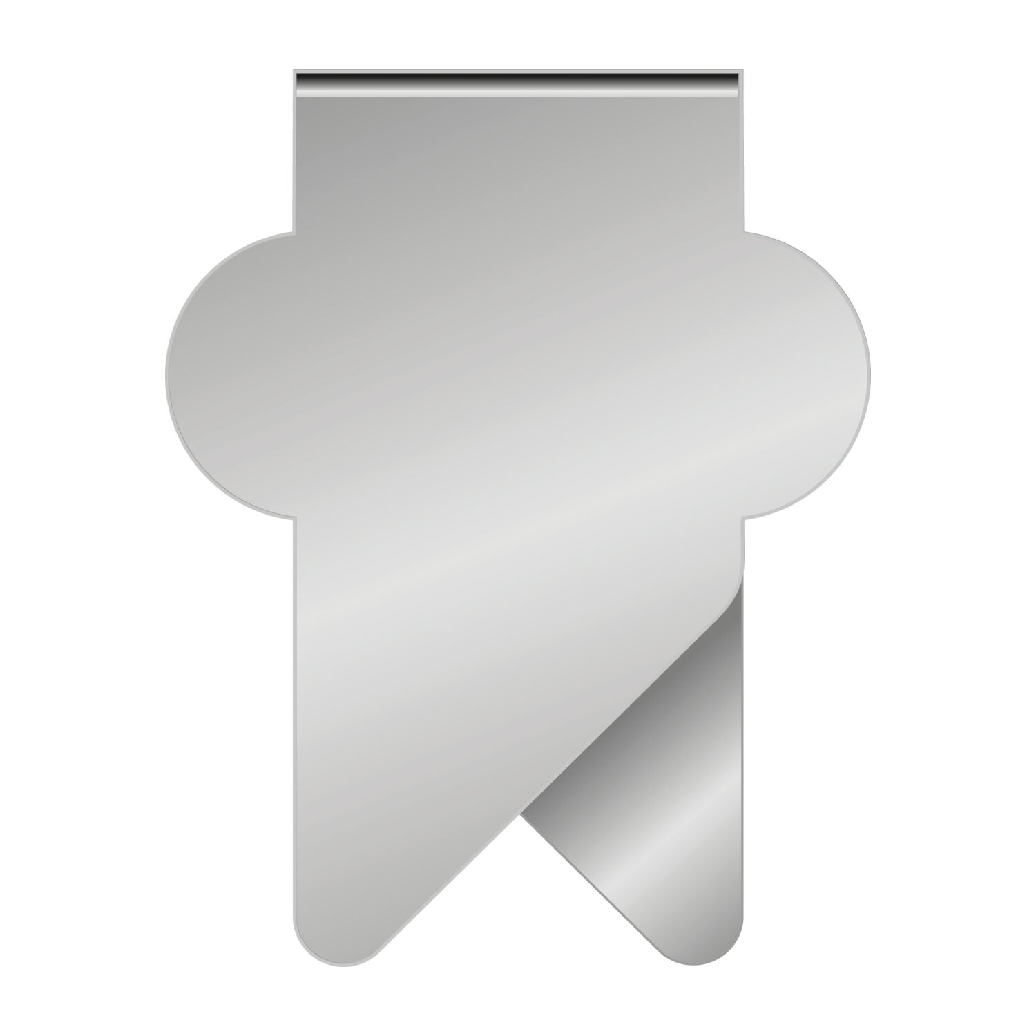 ROMINOX® Mehrweg-Büroklammer X Clip Variante B, idealer Mailingartikel für Dokumente, bis zu 12 Seiten Klemmkraft