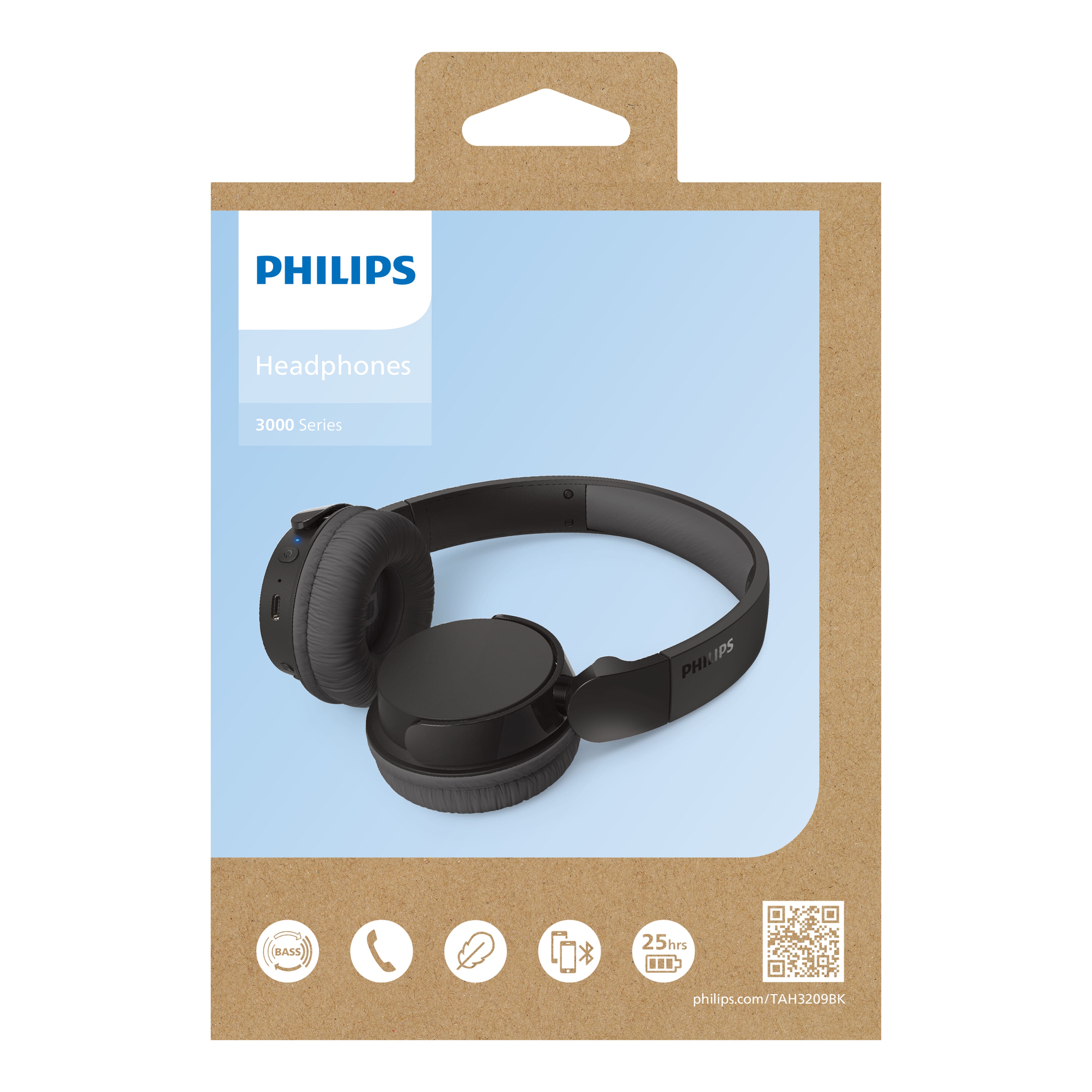 Philips Bluetooth on ear Kopfhörer mit 25 Stunden Spielzeit