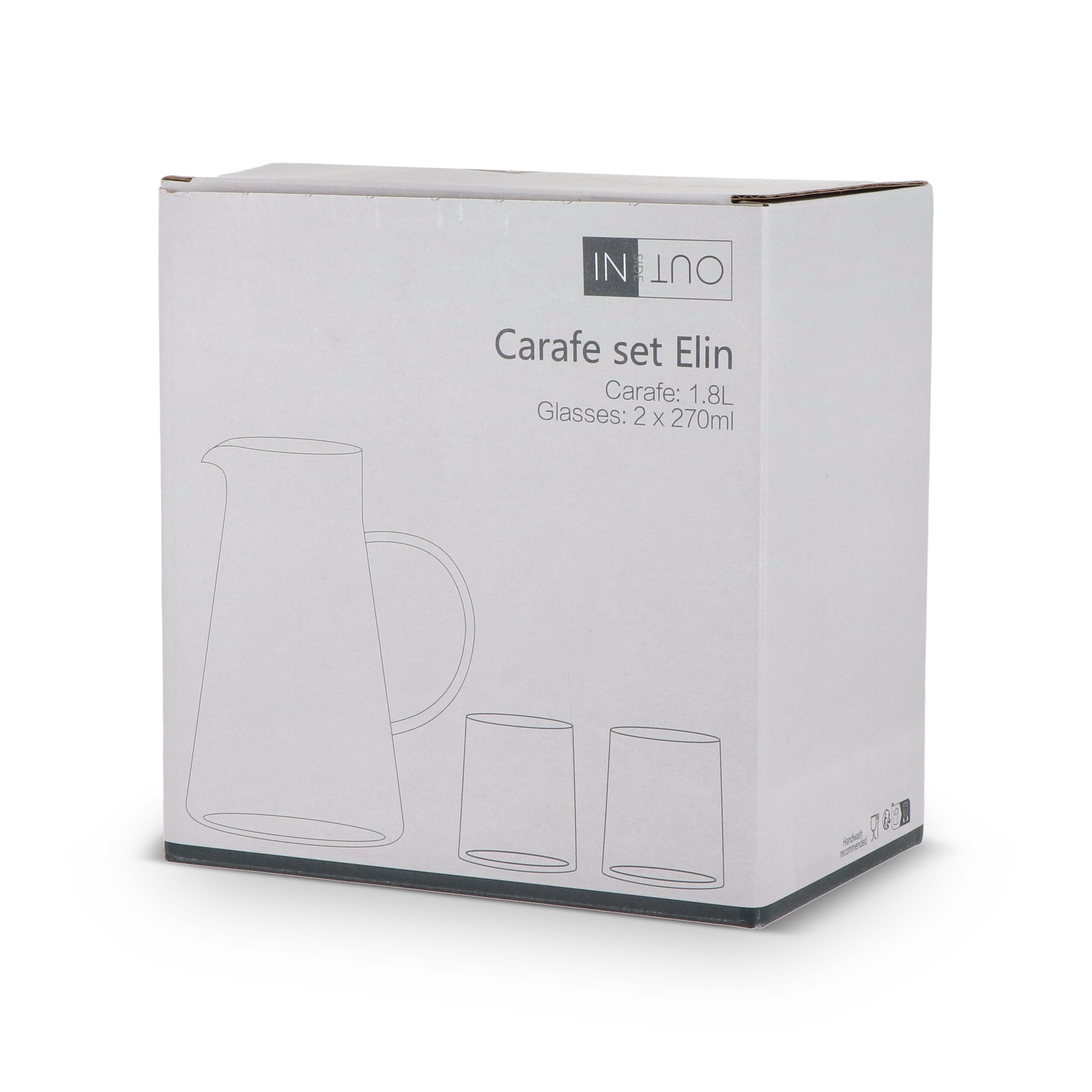 InSideOut Karaffe Elin mit 2 Gläsern