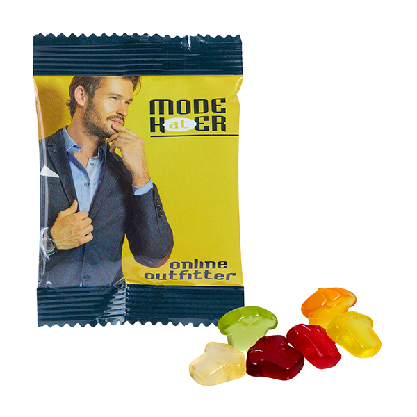 Fruchtgummi INDIVIDUELL 10 g im konventionellen Tütchen Fruchtgummi INDIVIDUELL 10 g im konventionellen Tütchen