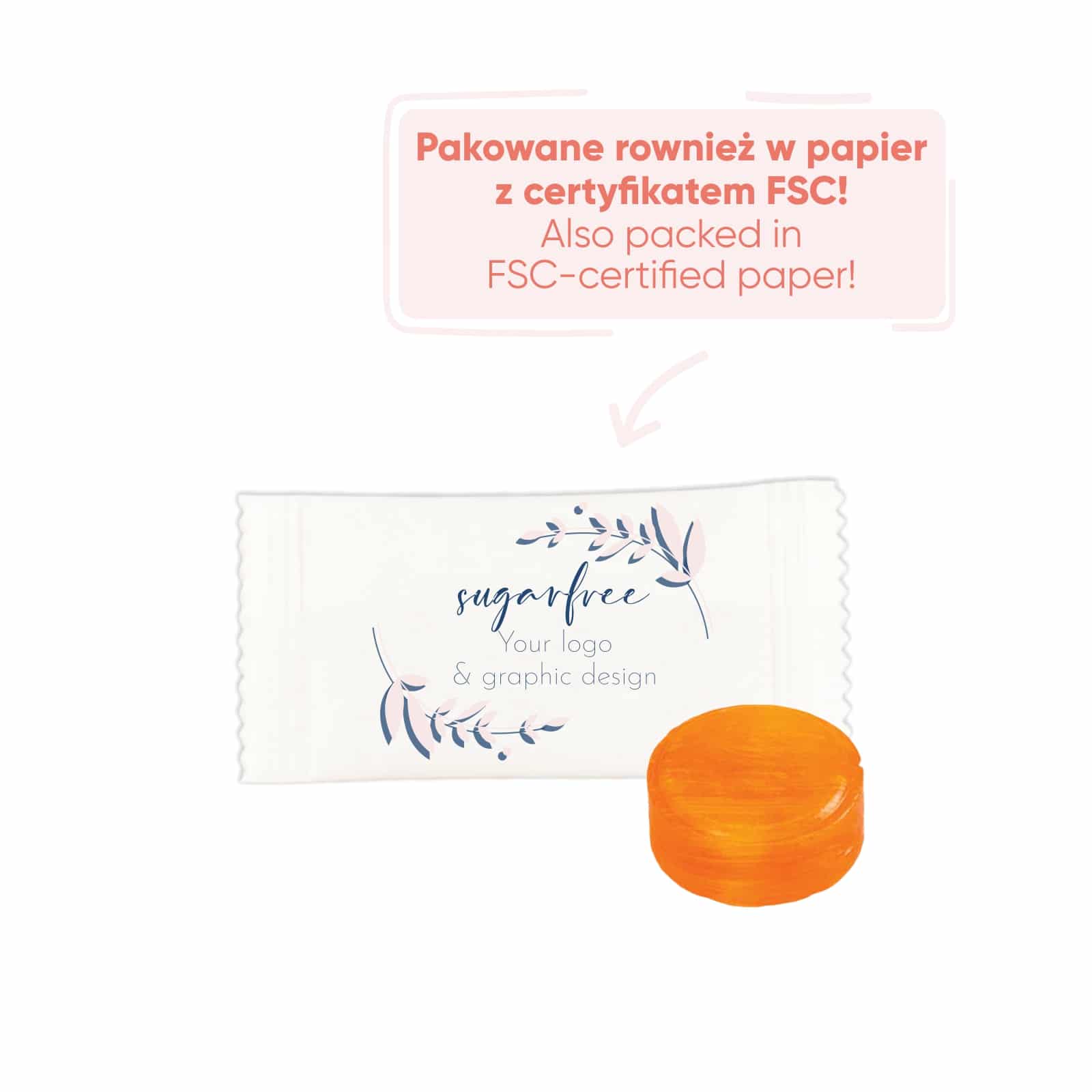 Werbebonbon Bonbon-Packung Sugar Free