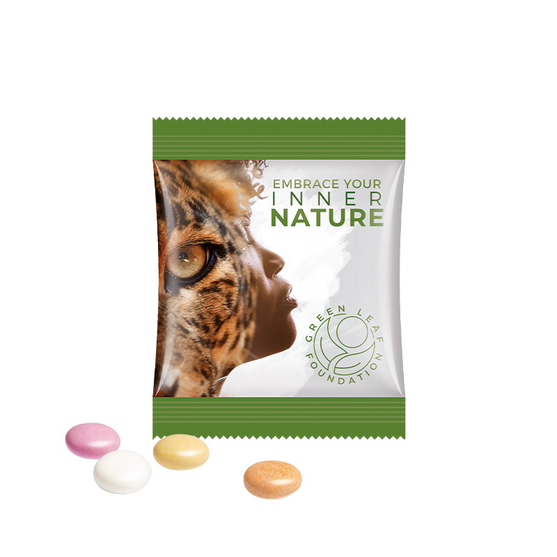 Minitüte, 8 g, Folie weiß, Mentos Kaudragee Fruit Minitüte, 8 g, Folie weiß, Mentos Kaudragee Fruit