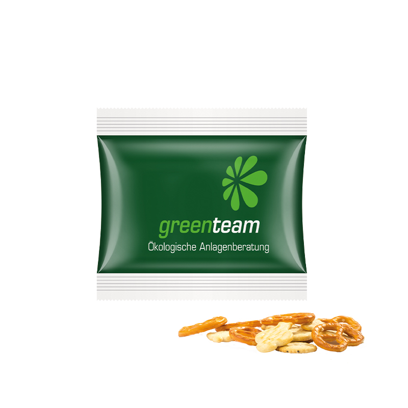 Snack Miditüte, Knabber Mix, kompostierbare Folie Snack Miditüte, Knabber Mix, kompostierbare Folie