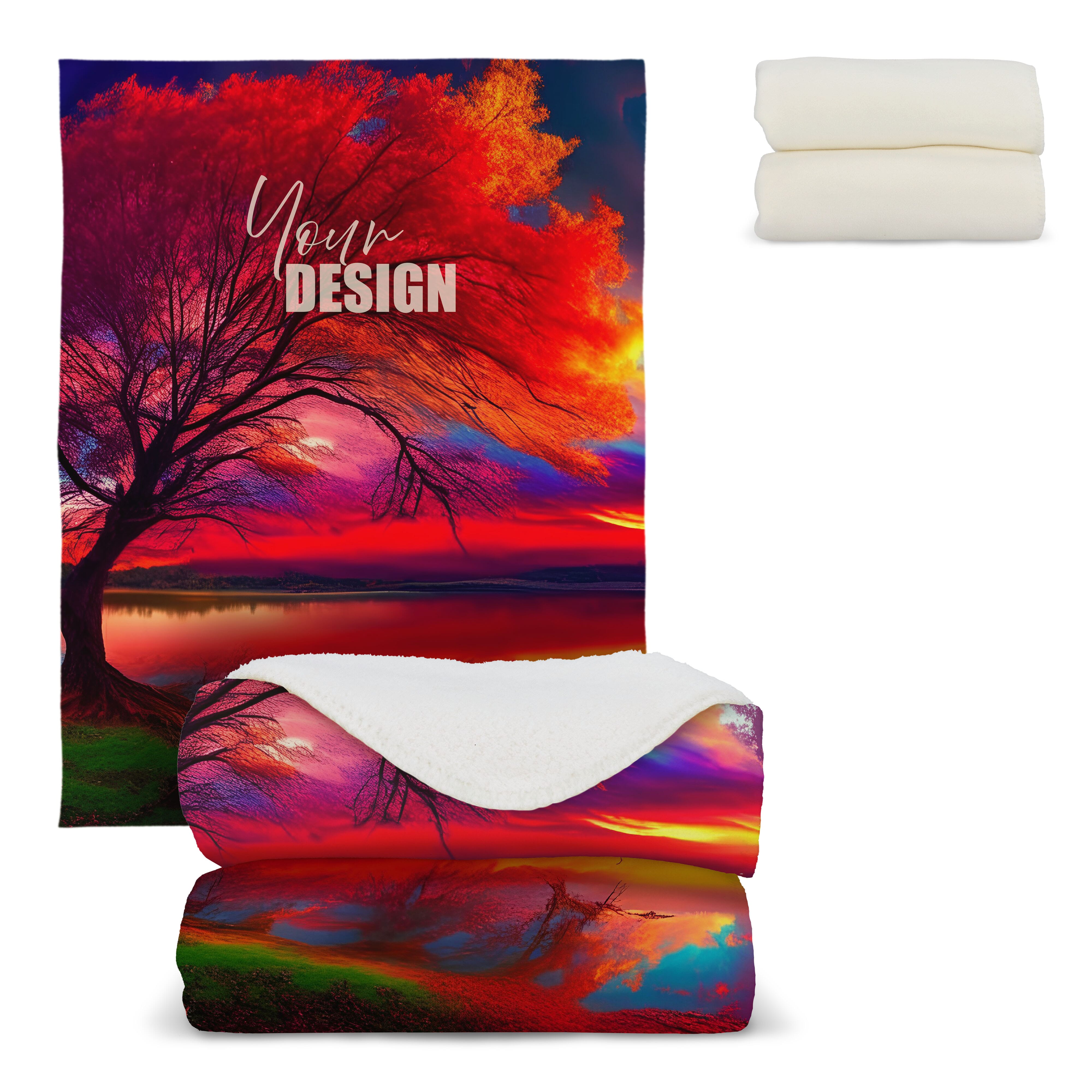 Sherpa-Fleece-Decke OEKO-TEX® Sublimation 130 x 170 cm 510 g / m²
