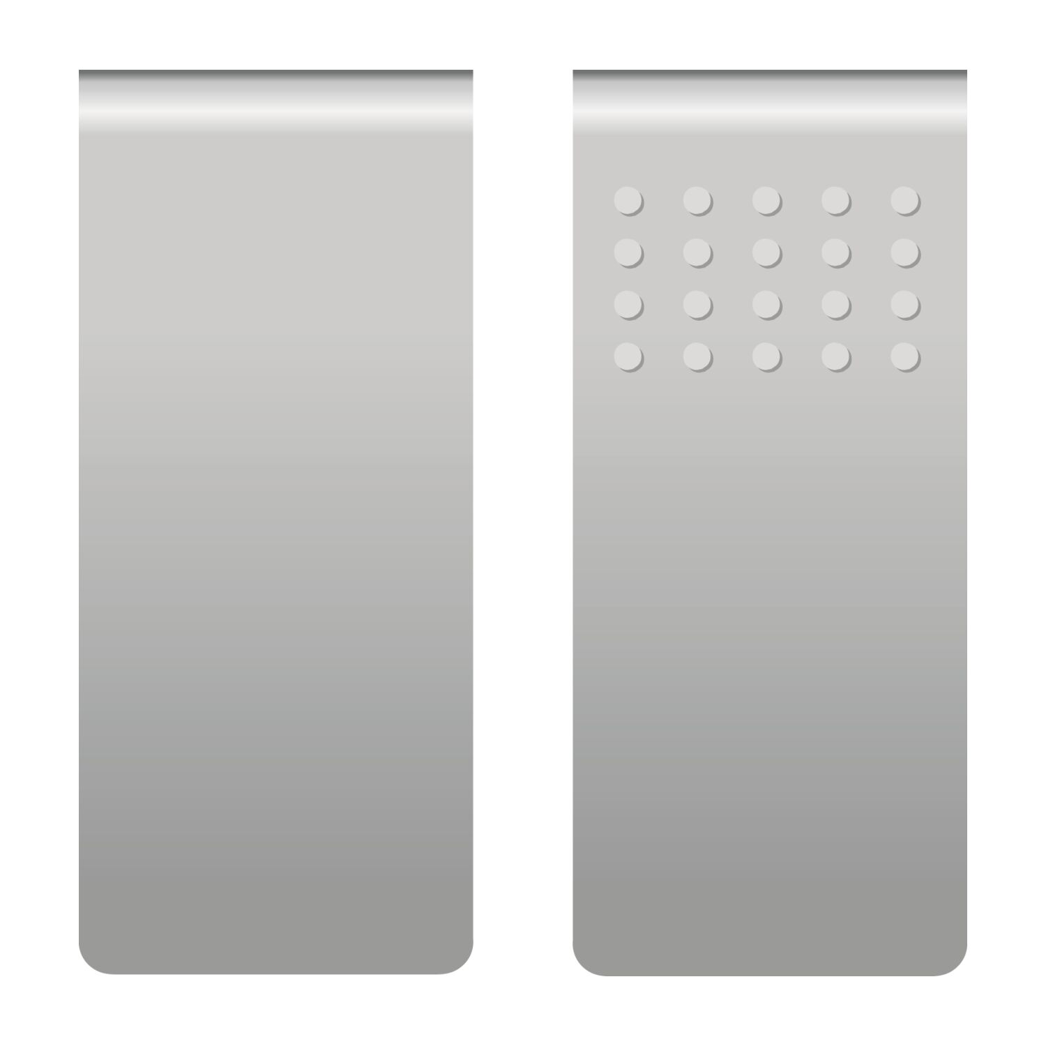 ROMINOX® Mehrweg-Büroklammer Straight Clip XL mit Noppen, idealer Mailingartikel für Dokumente, bis zu 35 Seiten Klemmkraft
