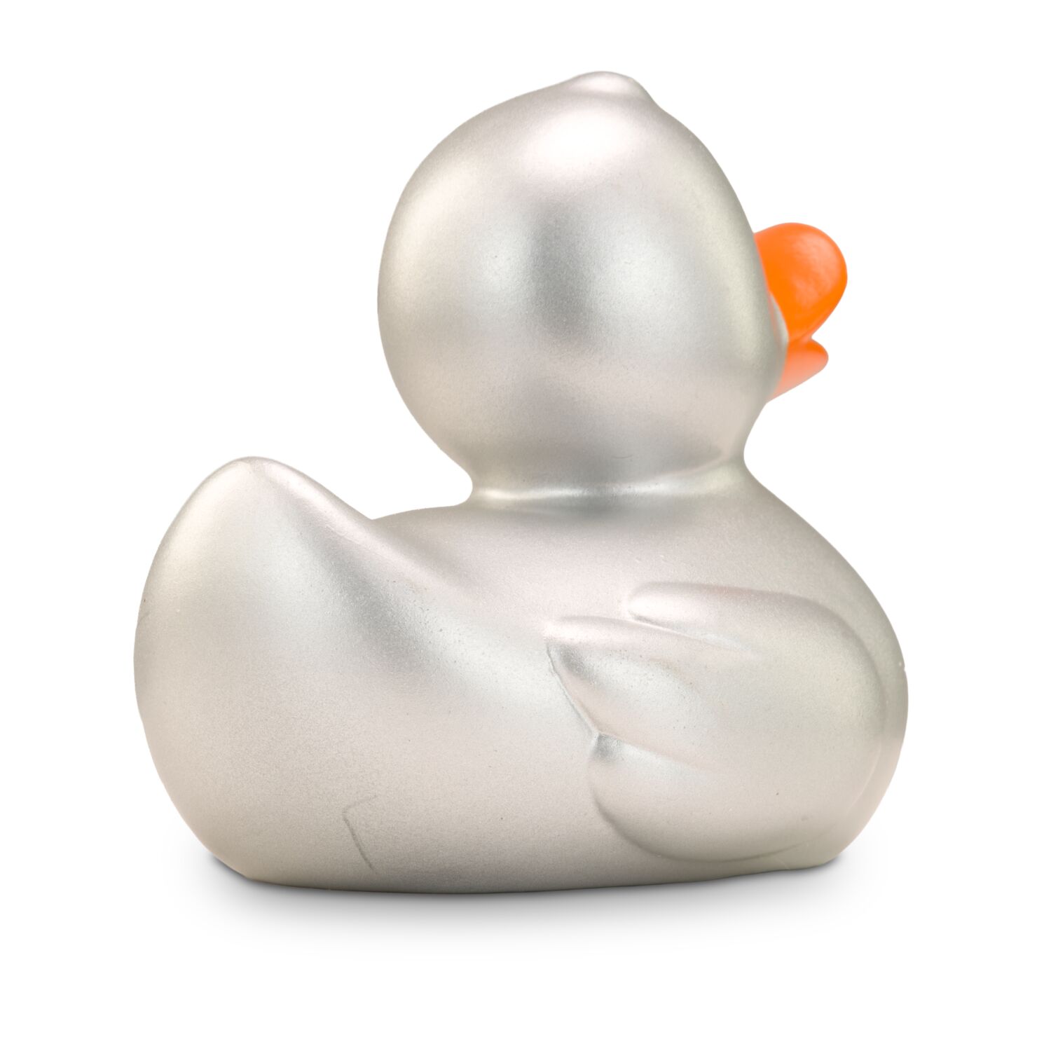 Werbeente Sylvie Silber, ca. 8 cm