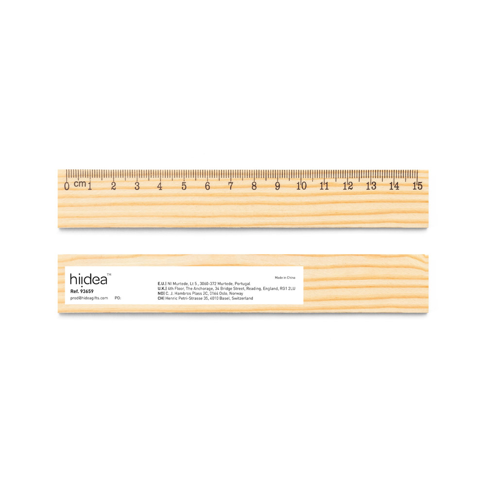 WESLEY 15 Lineal aus Kiefernholz mit 15 cm Skala