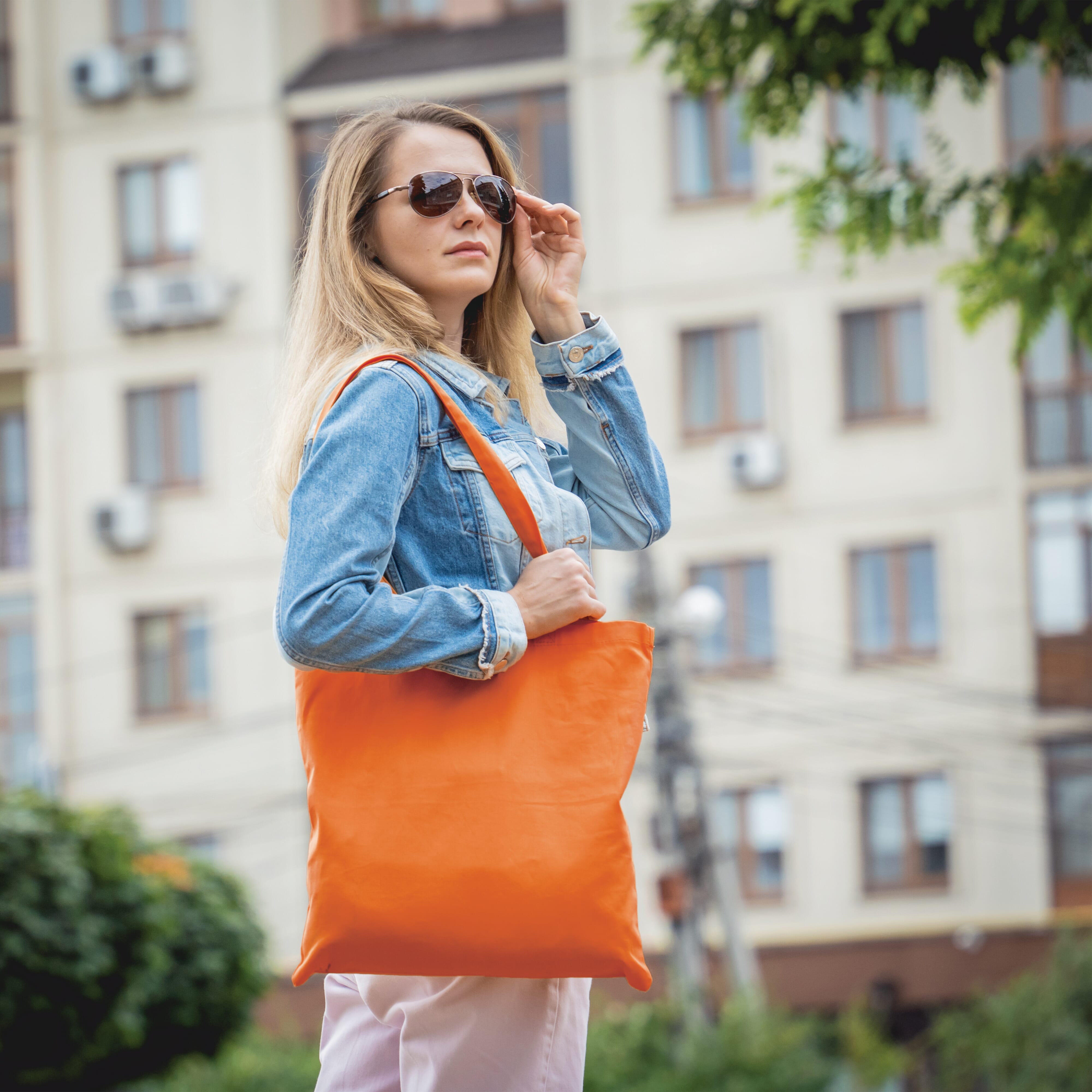 Umhängetasche Baumwolle OEKO-TEX® 140g / m² 38 x 42cm