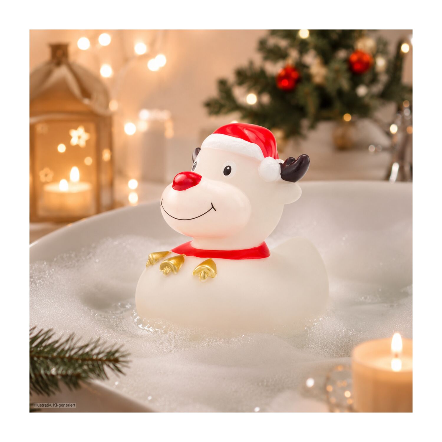 Werbeente Rudolph Rentier Gefrostet